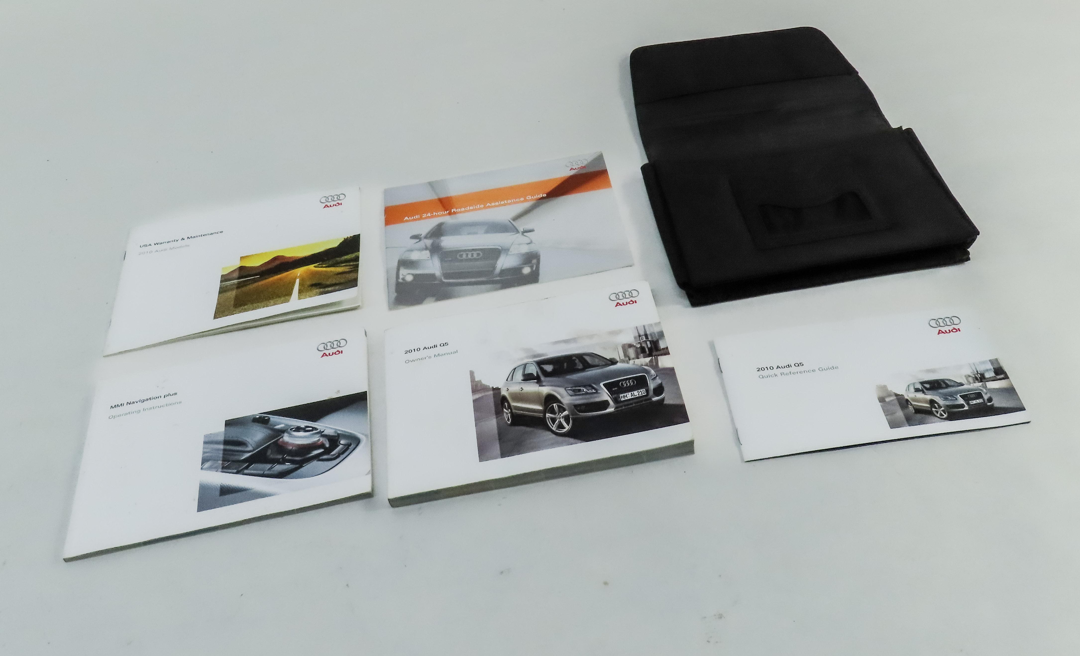 2010 AUDI Q5 (B8 8R) OWNERS MANUAL BOOK BOOKLET GUIDE SET w/ CASE — exact item pictured