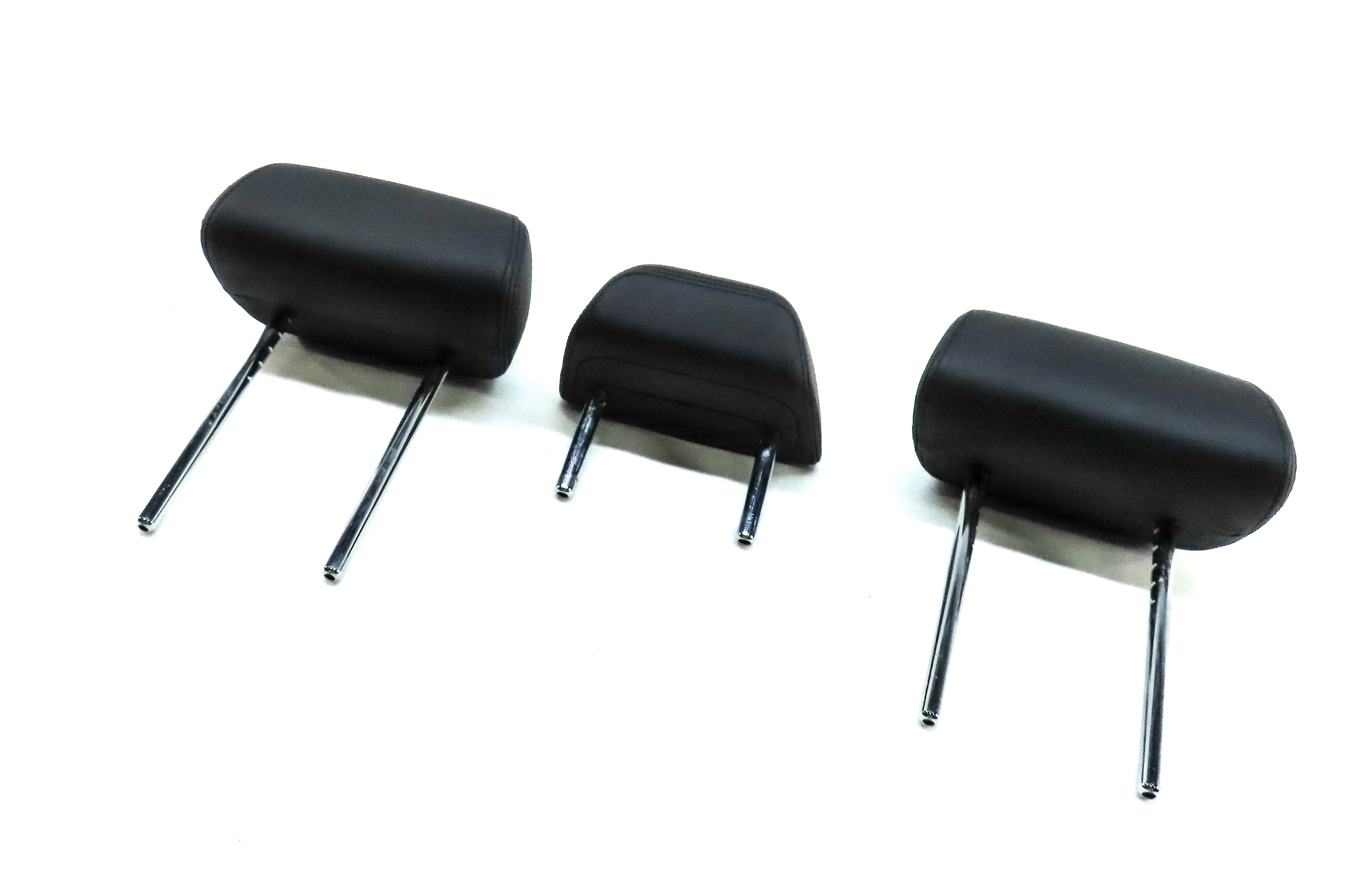 2014 BMW X5 (F15) REAR 2ND ROW LEFT RIGHT CENTER HEADREST SET 3 (Black) — exact item pictured