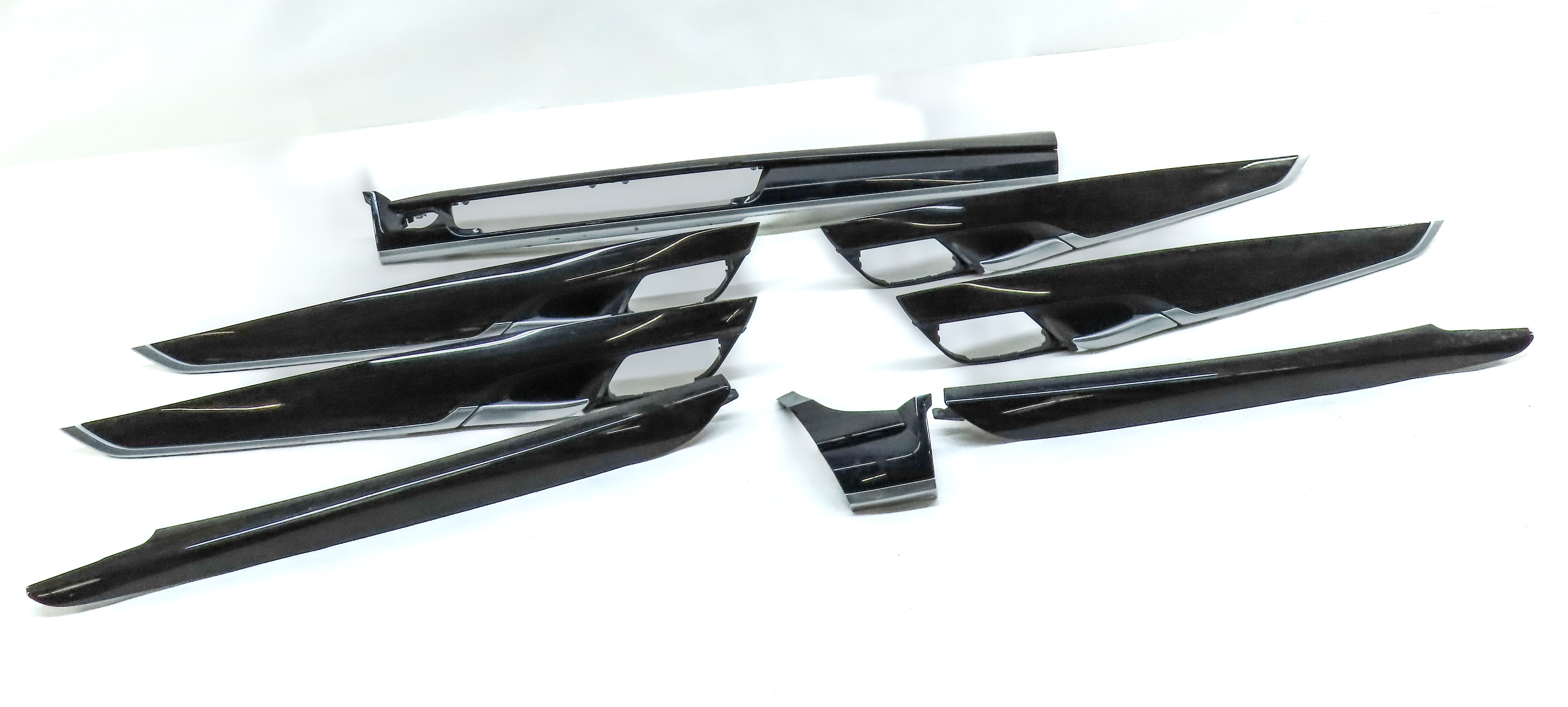 2014 BMW X5 (F15) FRONT REAR LEFT RIGHT DOOR DASH CONSOLE TRIM SET (Fine Oak) — exact item pictured