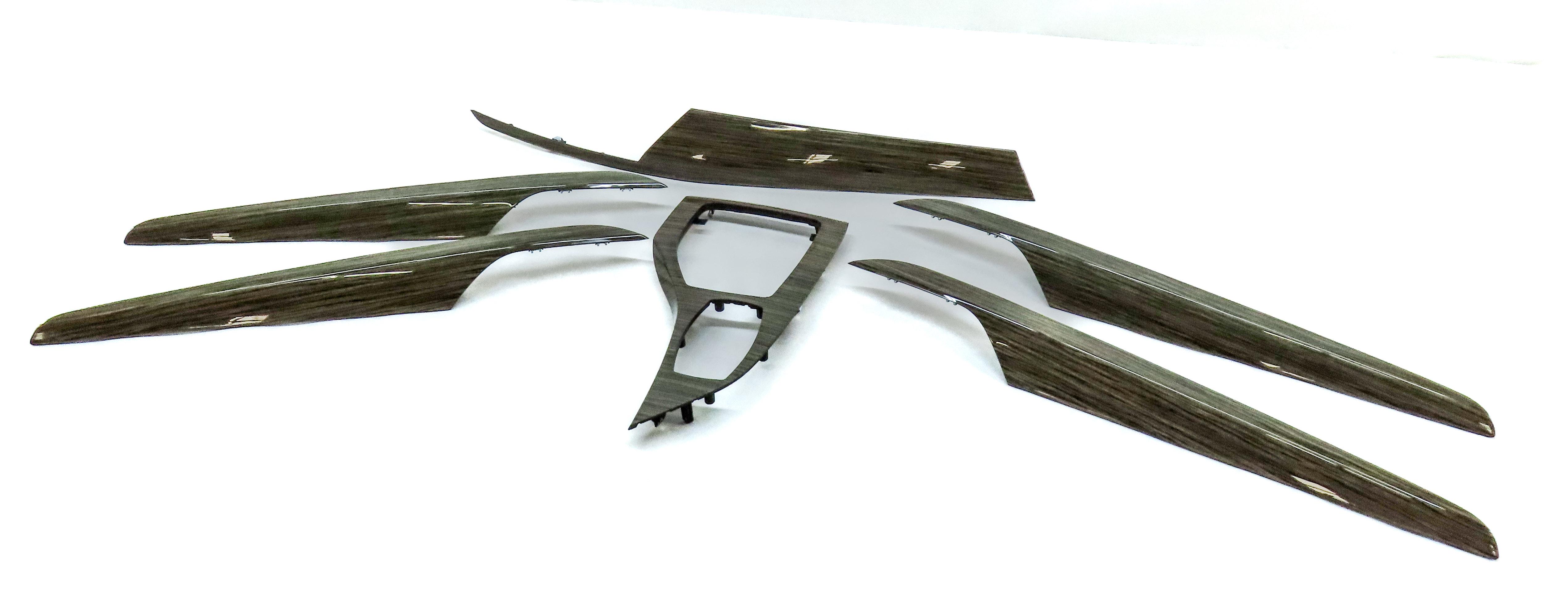 2013 BMW X1 (E84) FRONT REAR LEFT RIGHT INTERIOR TRIM SET6 (FINELINE LIGHT WOOD) — exact item pictured