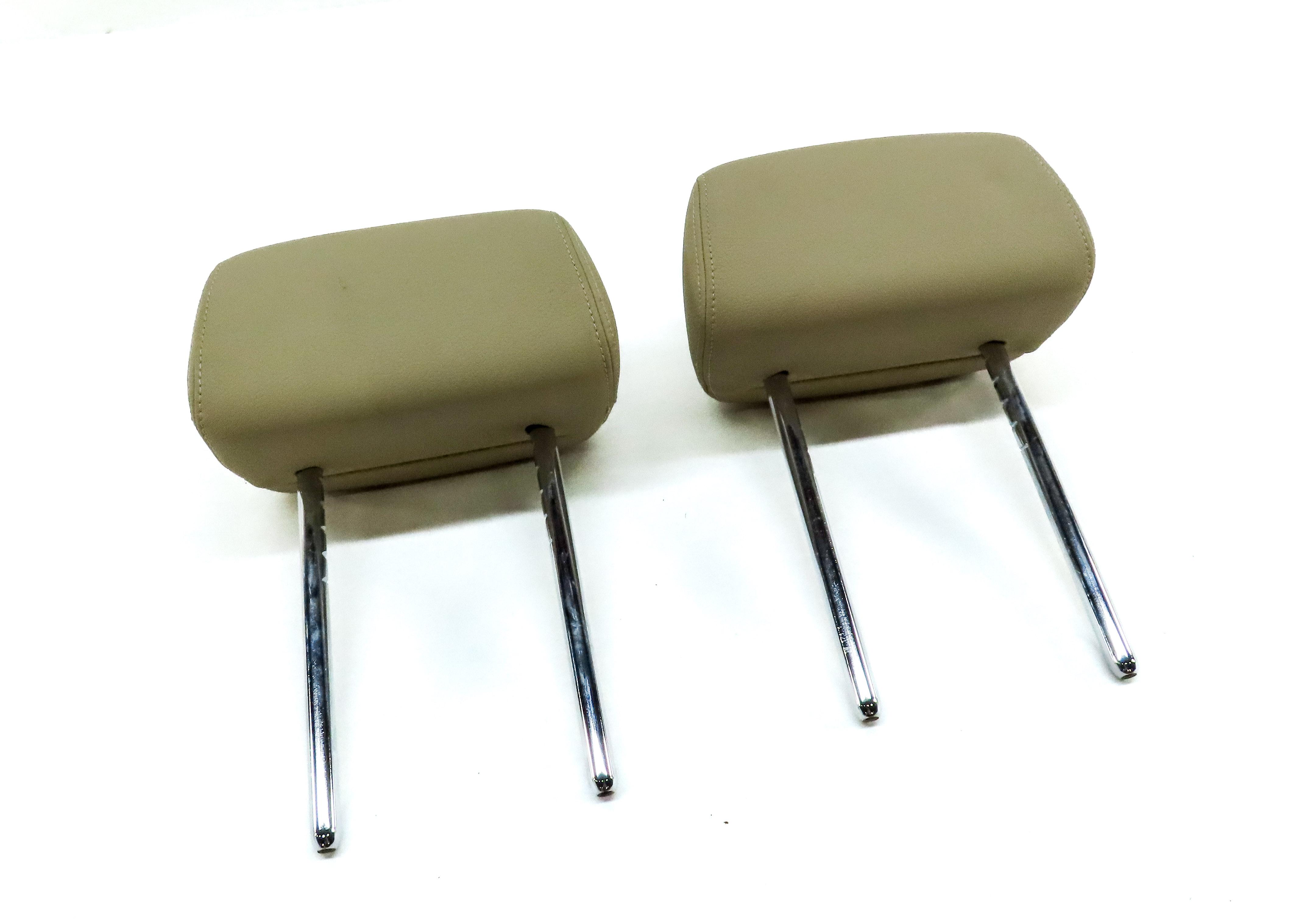 2013-2015 BMW X1 (E84) REAR LEFT & RIGHT SEAT HEADREST HEAD REST SET (BEIGE) — exact item pictured