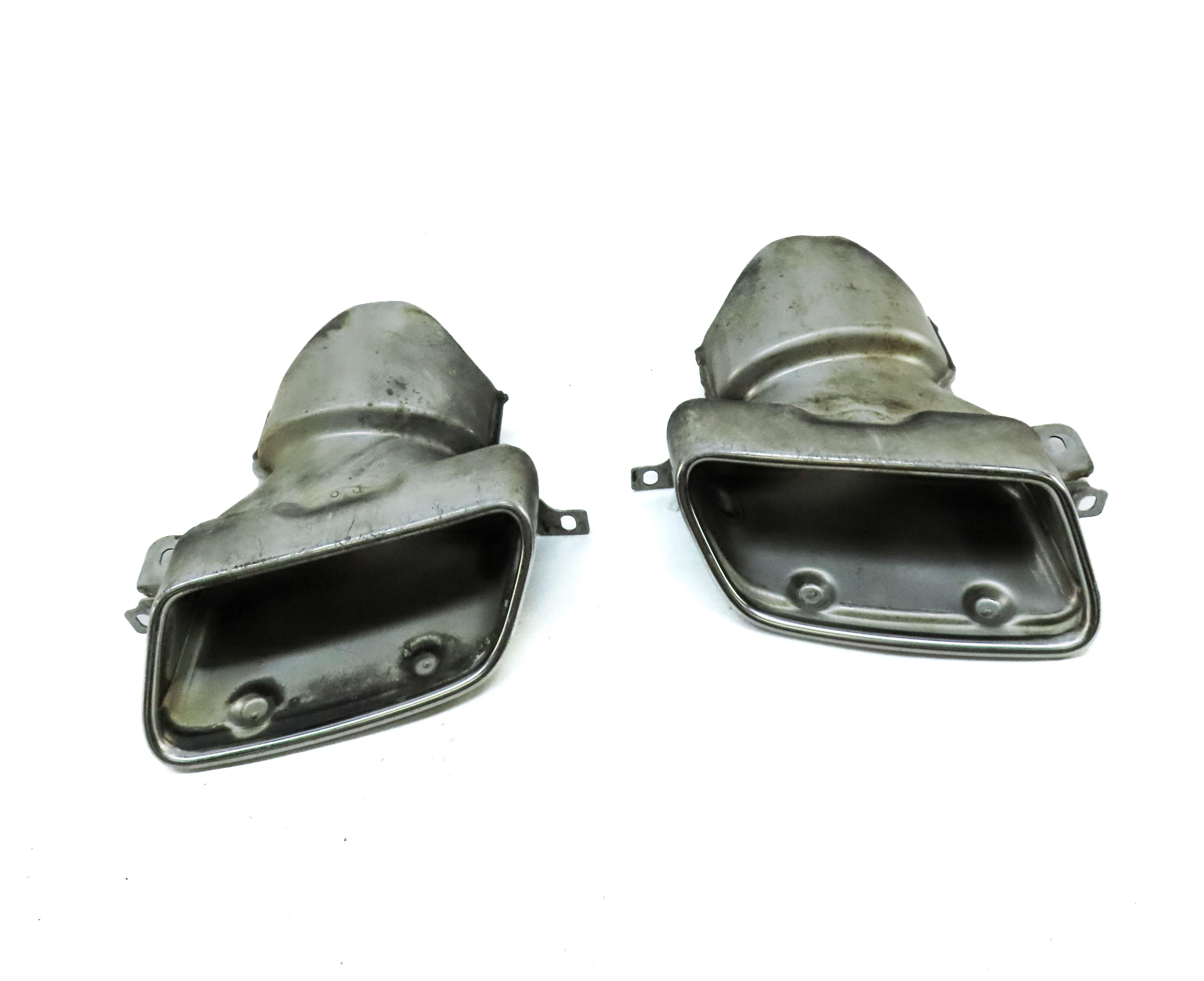 2012 MERCEDES BENZ E350 (W212) MUFFLER EXHAUST LEFT & RIGHT TIP SET2 — exact item pictured