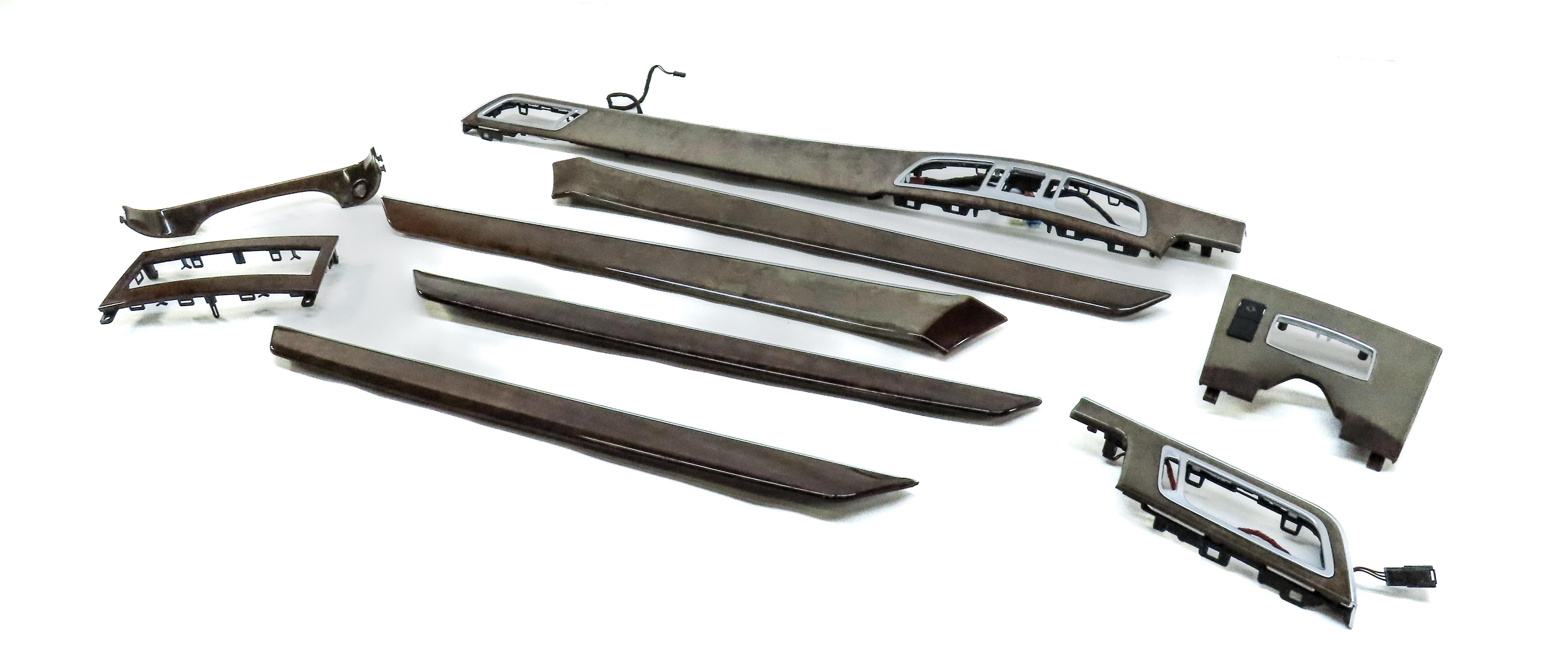 2014 MERCEDES E CLASS SEDAN (W212) FRONT REAR LEFT RIGHT BURRED WALNUT TRIM SET9 — exact item pictured