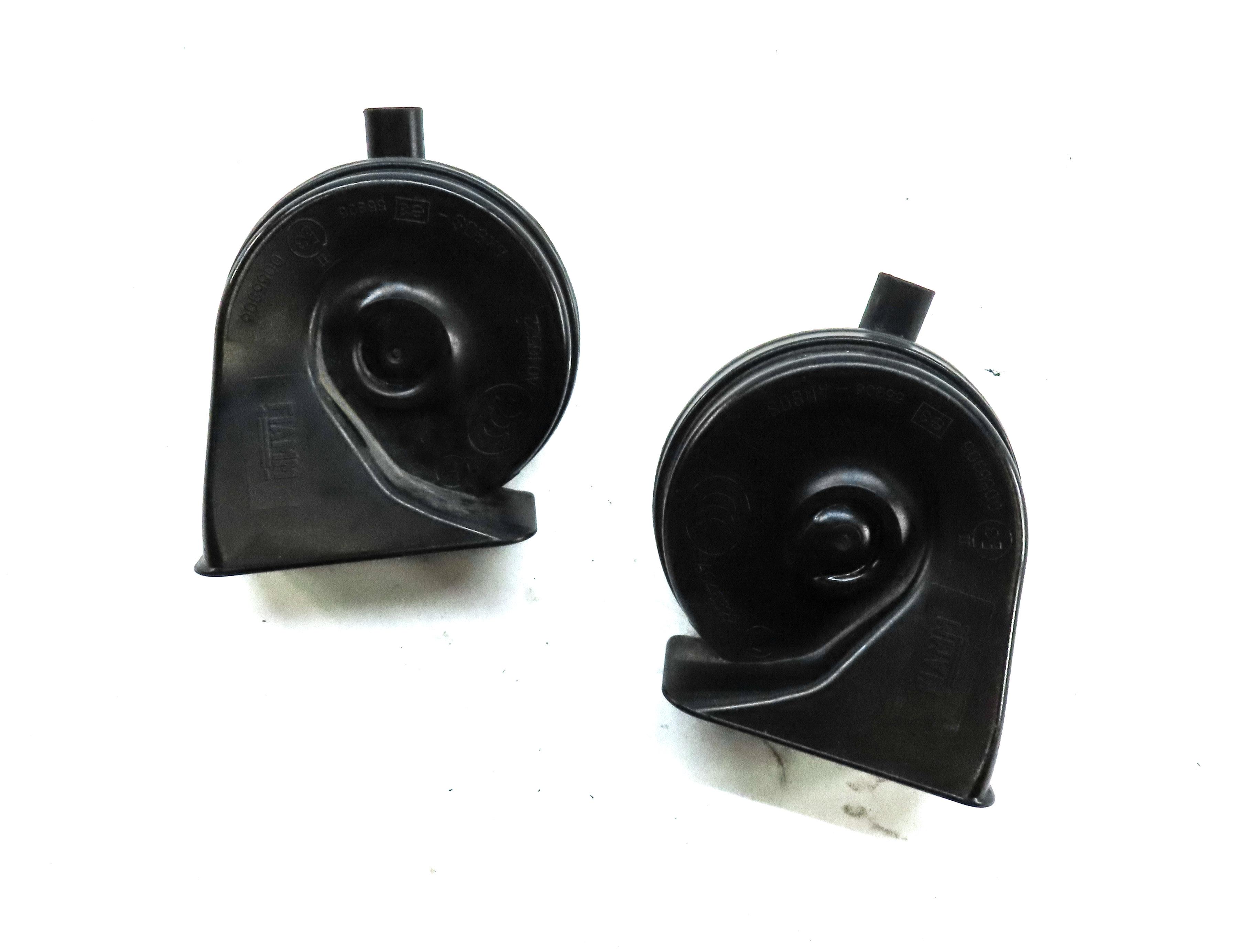 06-15 BMW 3-SERIES X1 (E84 E90 E91 E92 E93) HIGH & LOW TONE SAFETY HORN SET-2 — exact item pictured
