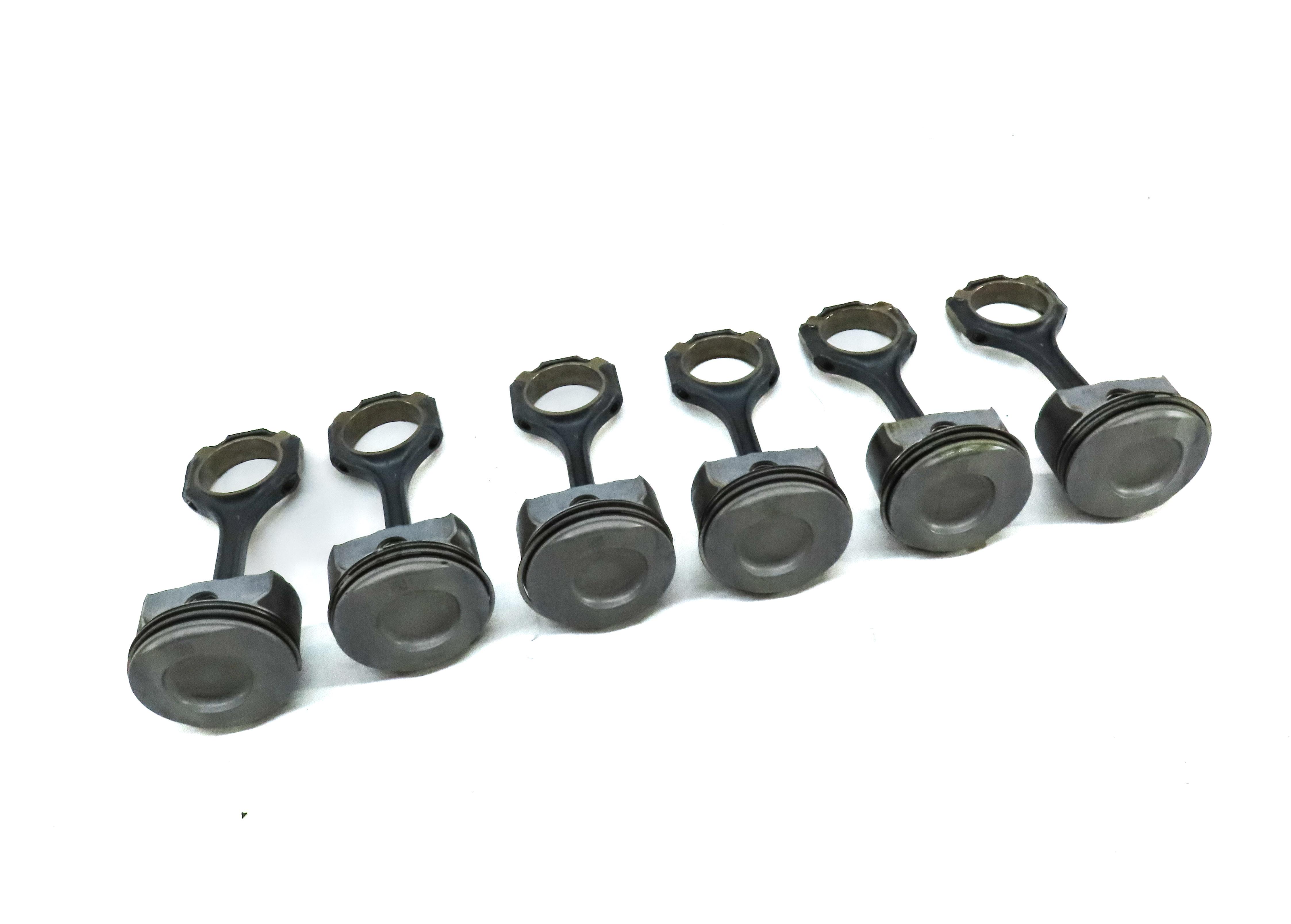 12-16 MERCEDES C E GLK ML SLK (W204 W207 W212 W166) M276 ENGINE PISTON SET 6 — exact item pictured