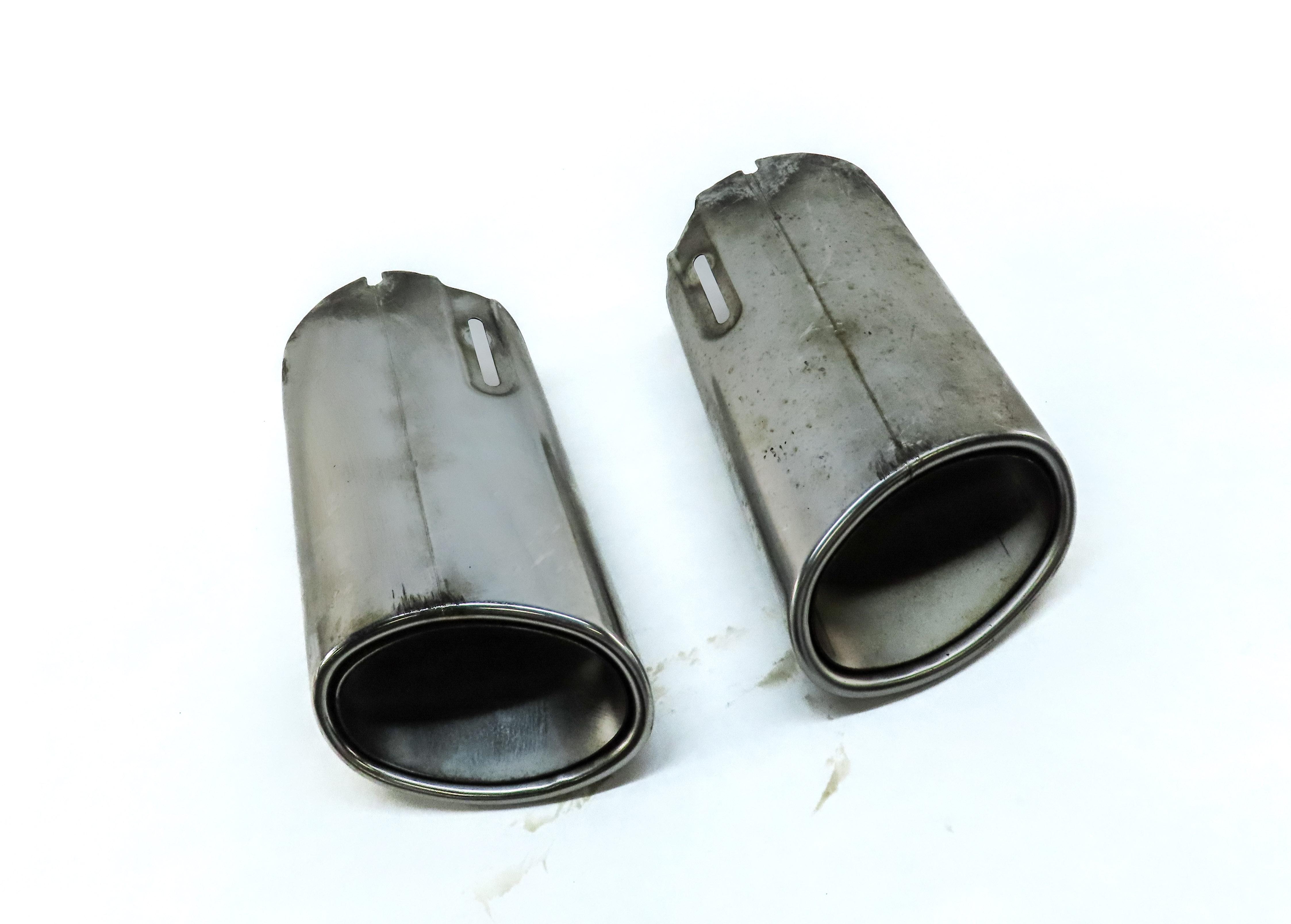 14 Mercedes C300 Sedan (W204) 3.5L REAR LEFT & RIGHT MUFFLER EXHAUST TIP SET/2 — exact item pictured
