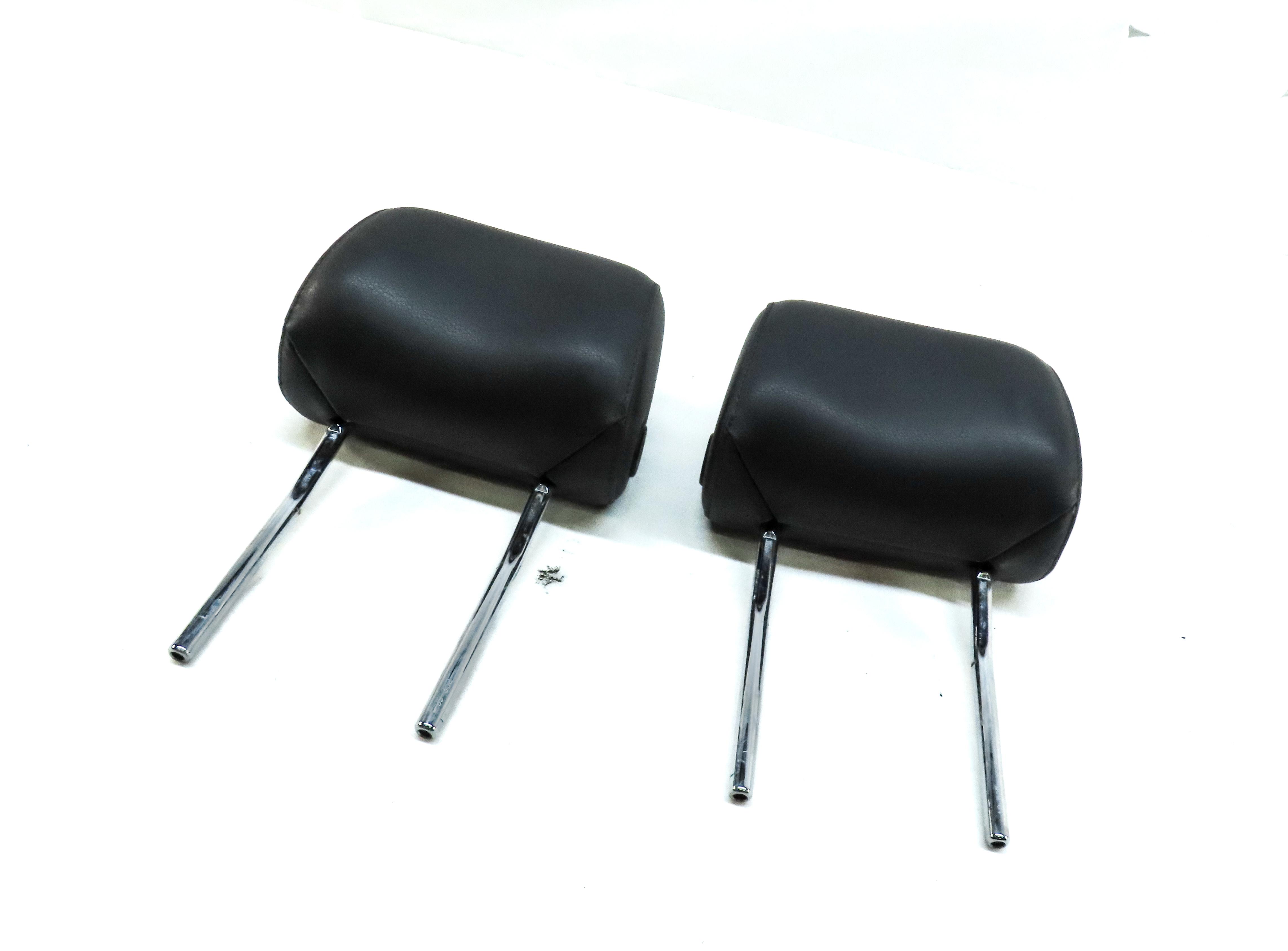 2008-2015 AUDI Q7 (4L) FRONT LEFT & RIGHT SEAT HEADREST HEAD REST SET-2 (BLACK) — exact item pictured