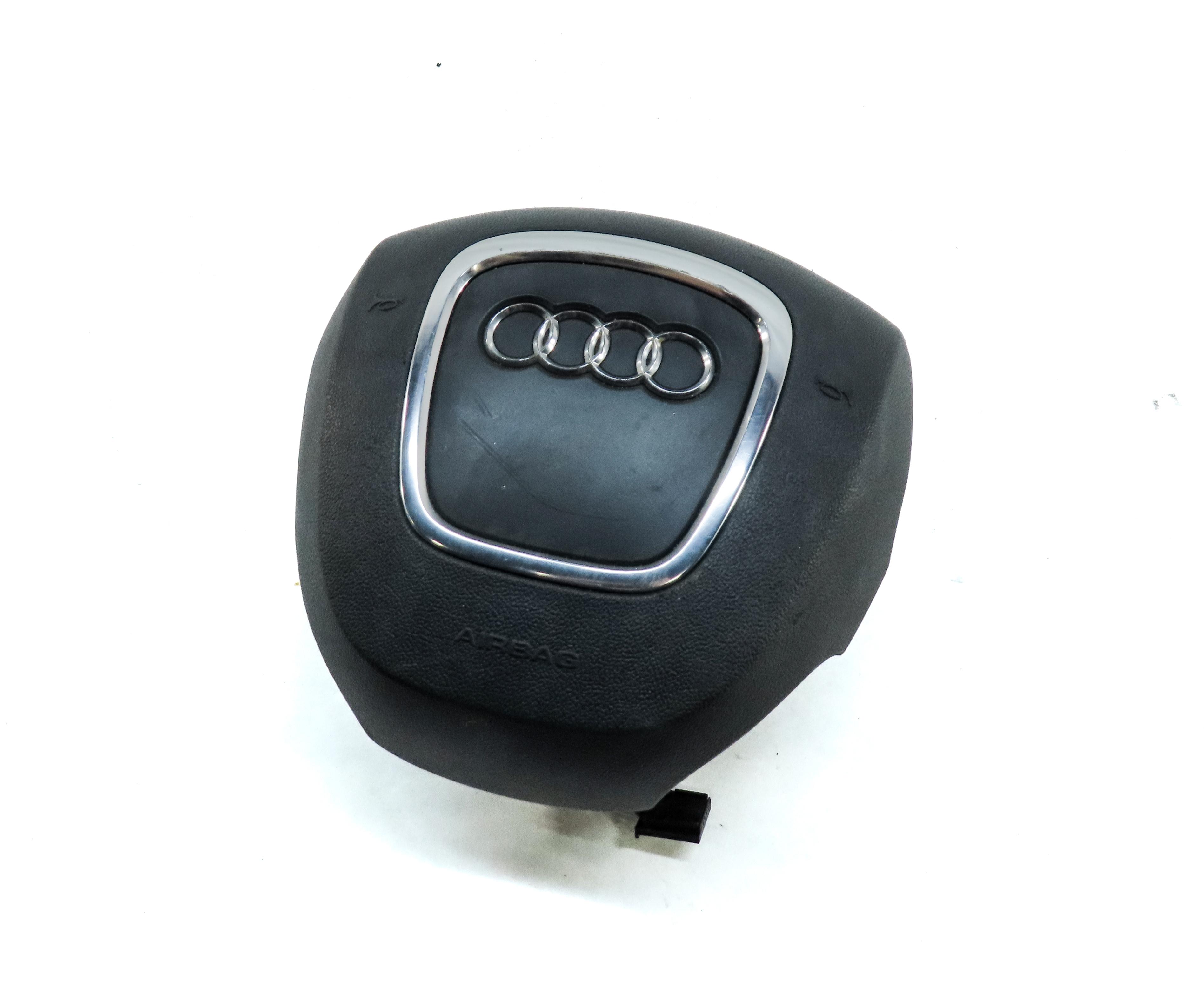 2007-2010 AUDI Q7 (4L) FRONT LEFT DRIVER STEERING WHEEL AIRBAG AIR BAG (BLACK) — exact item pictured