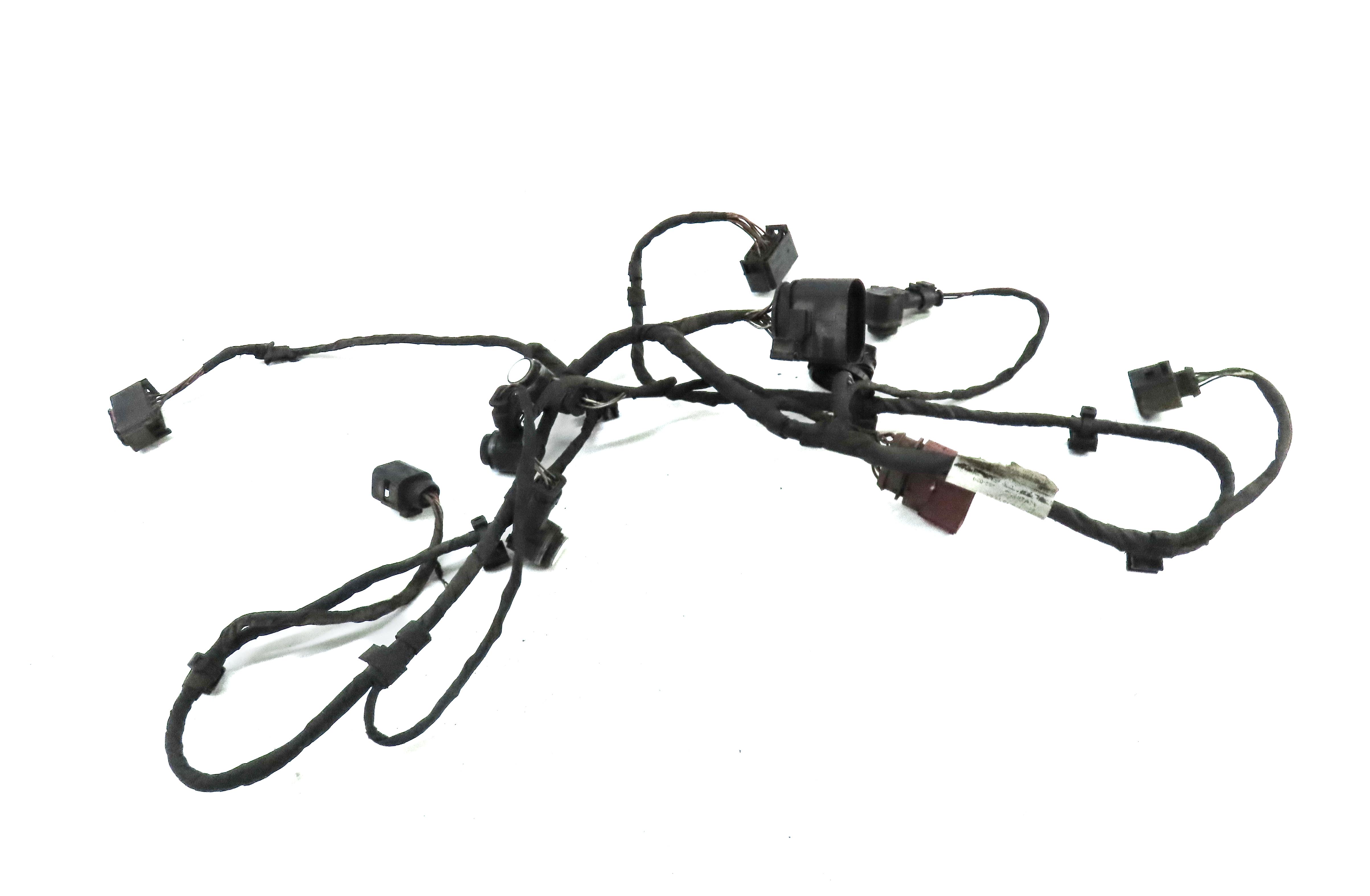 2010 AUDI Q7 (4L) REAR PDC PARK ASSIST SENSOR SET w/ HARNESS (IBIS WHITE T9) — exact item pictured