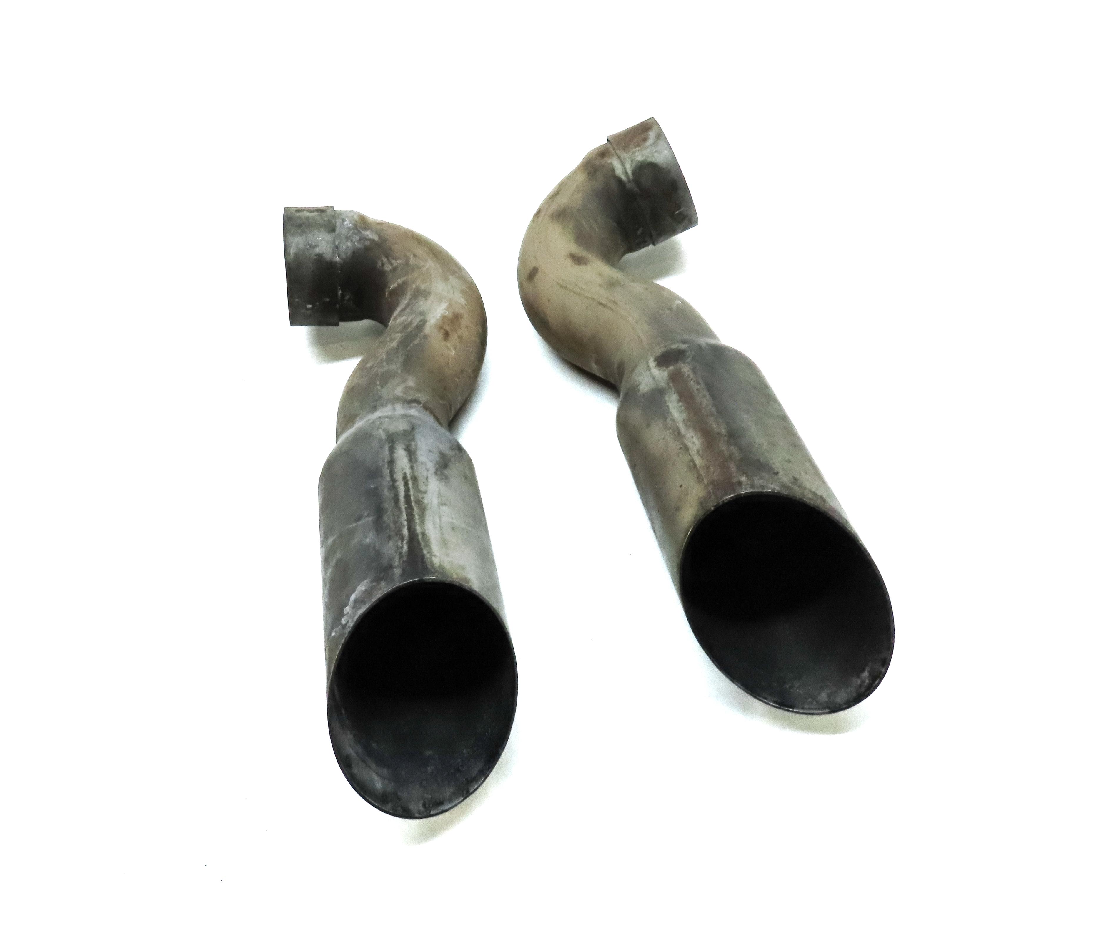 2010 AUDI Q7 (4L) TDI DIESEL LEFT & RIGHT REAR MUFFLER PIPE EXHAUST TIP SET-2 — exact item pictured