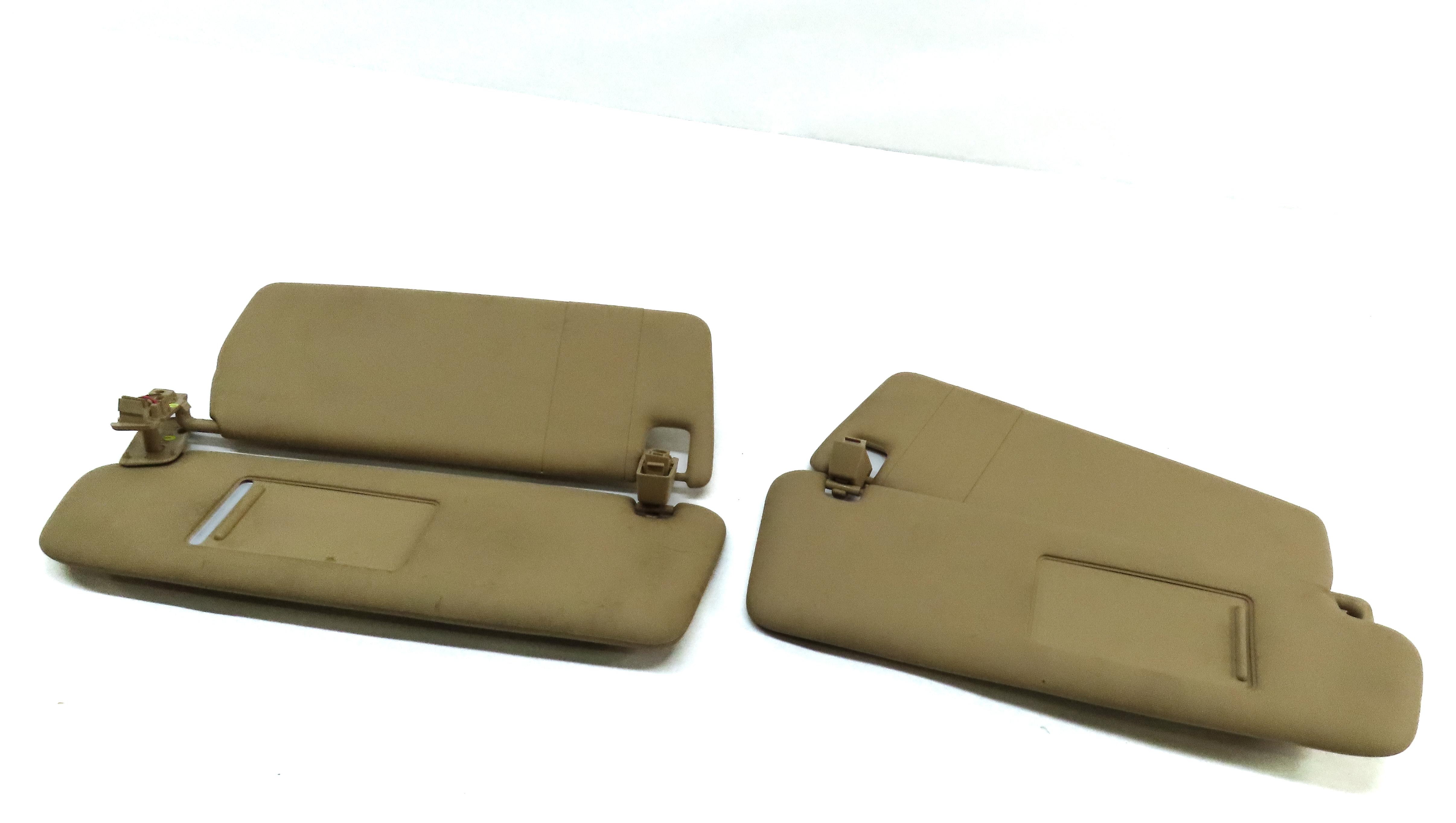 2011-2014 PORSCHE CAYENNE (958) FRONT LEFT & RIGHT SUNVISOR SHADE SET (BEIGE) — exact item pictured