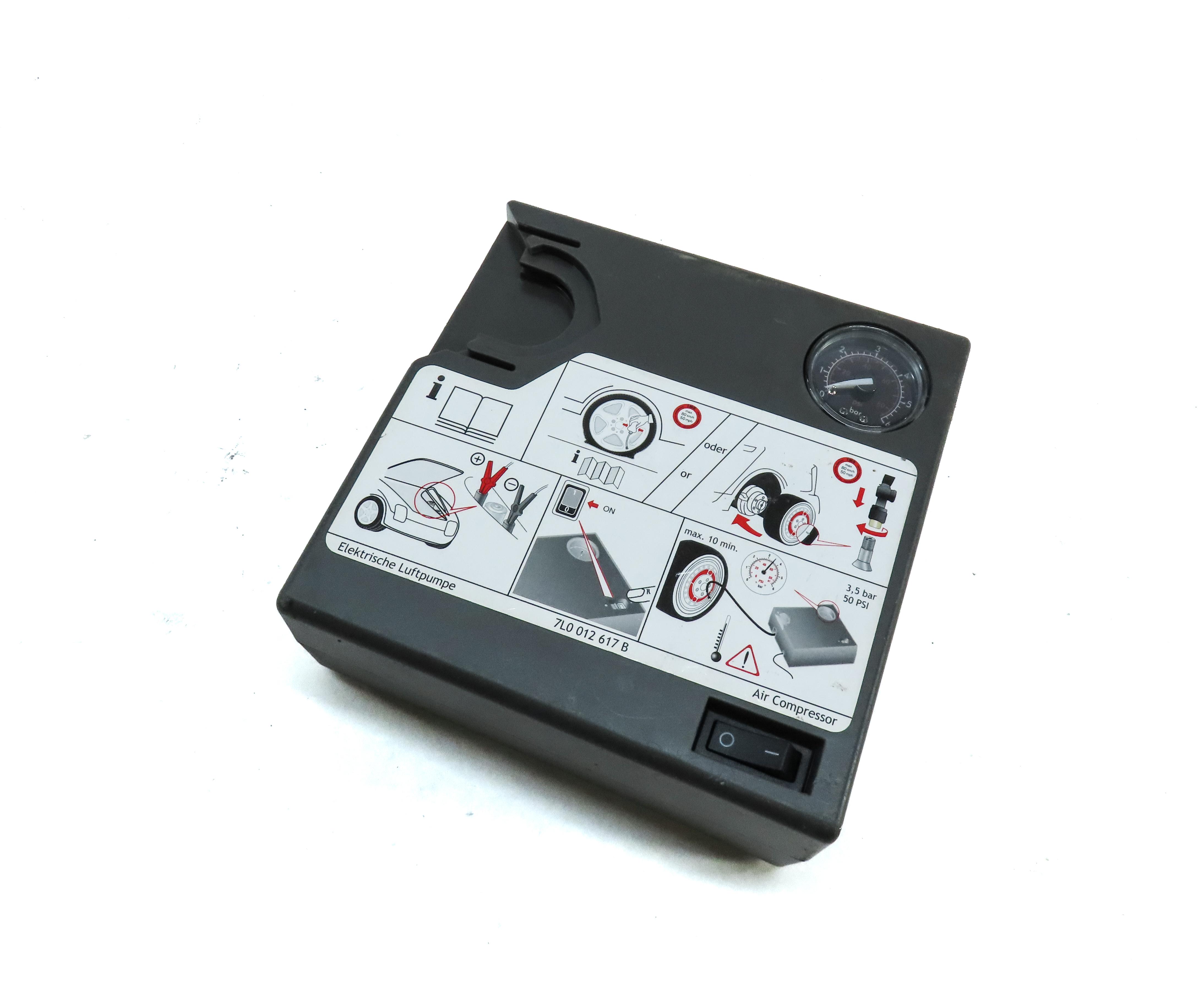 2011 PORSCHE CAYENNE (958) EMERGENCY ROADSIDE 12v TIRE AIR COMPRESSOR 7L0012617B — exact item pictured
