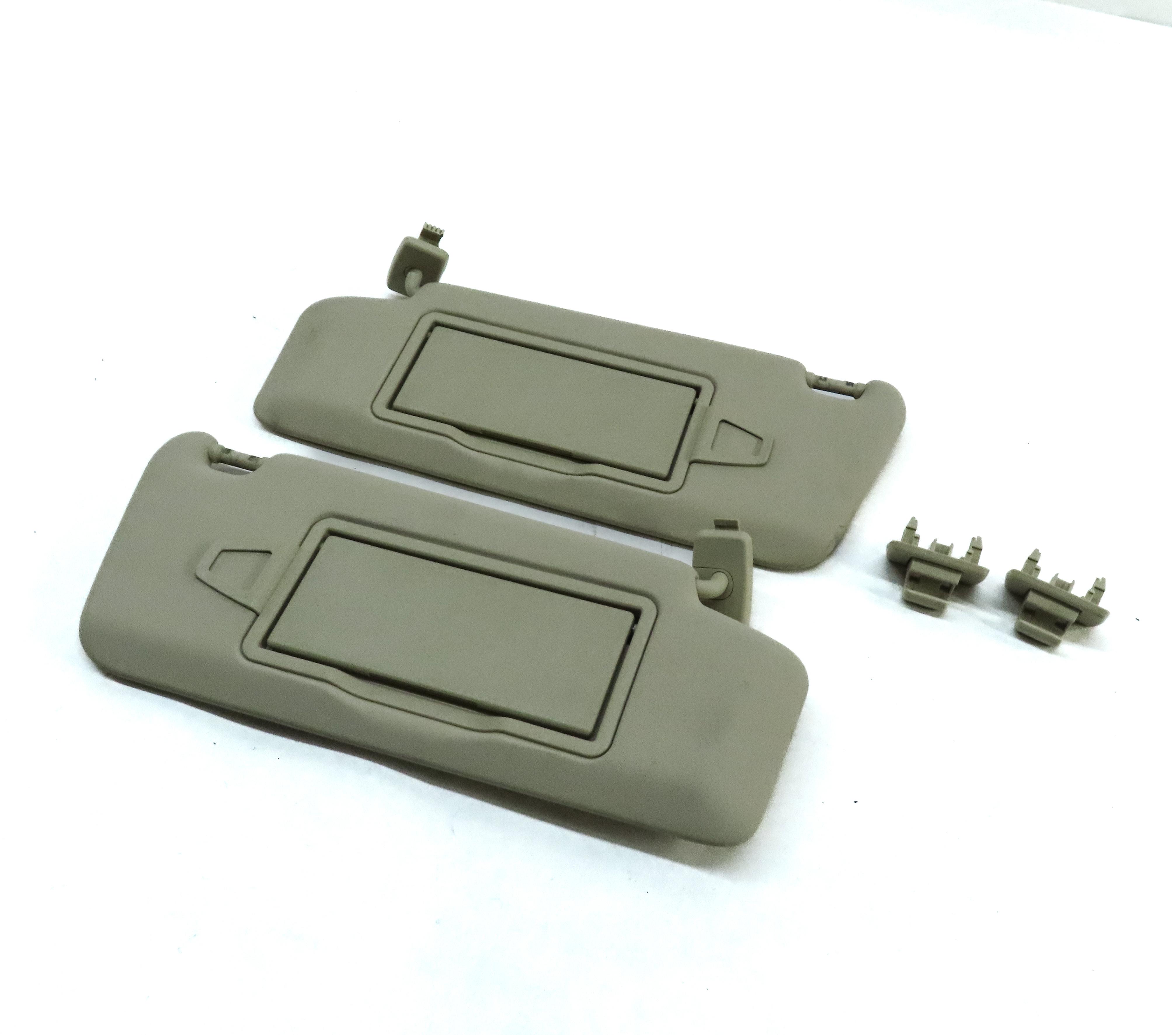 2008-2014 MERCEDES BENZ C-CLASS (W204) FRONT LEFT & RIGHT SUNVISOR SET (BEIGE) — exact item pictured