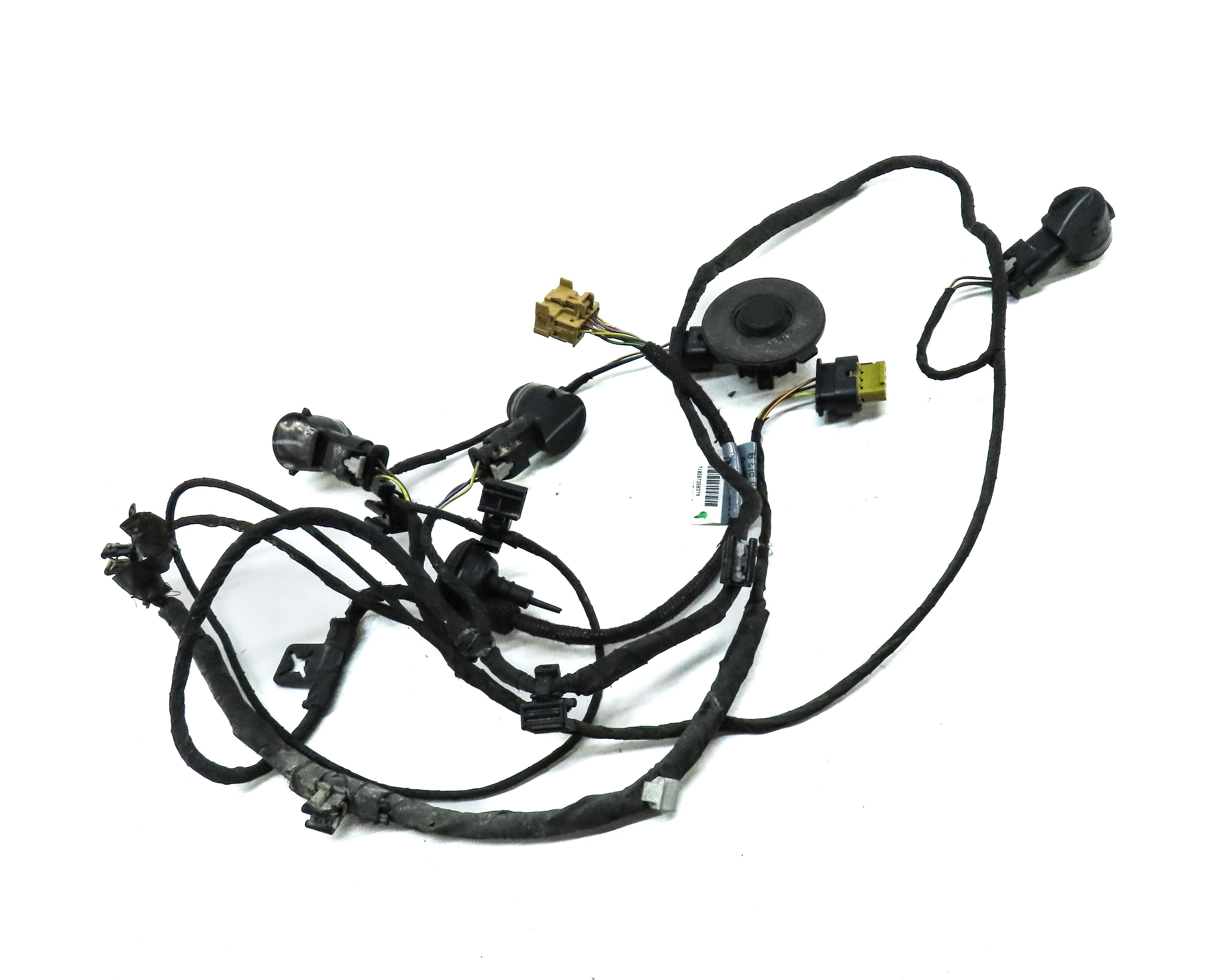 2017 AUDI A4 (B9 8W) REAR PDC PARK DISTANCE SENSOR SET w/ HARNESS (BLACK) — exact item pictured