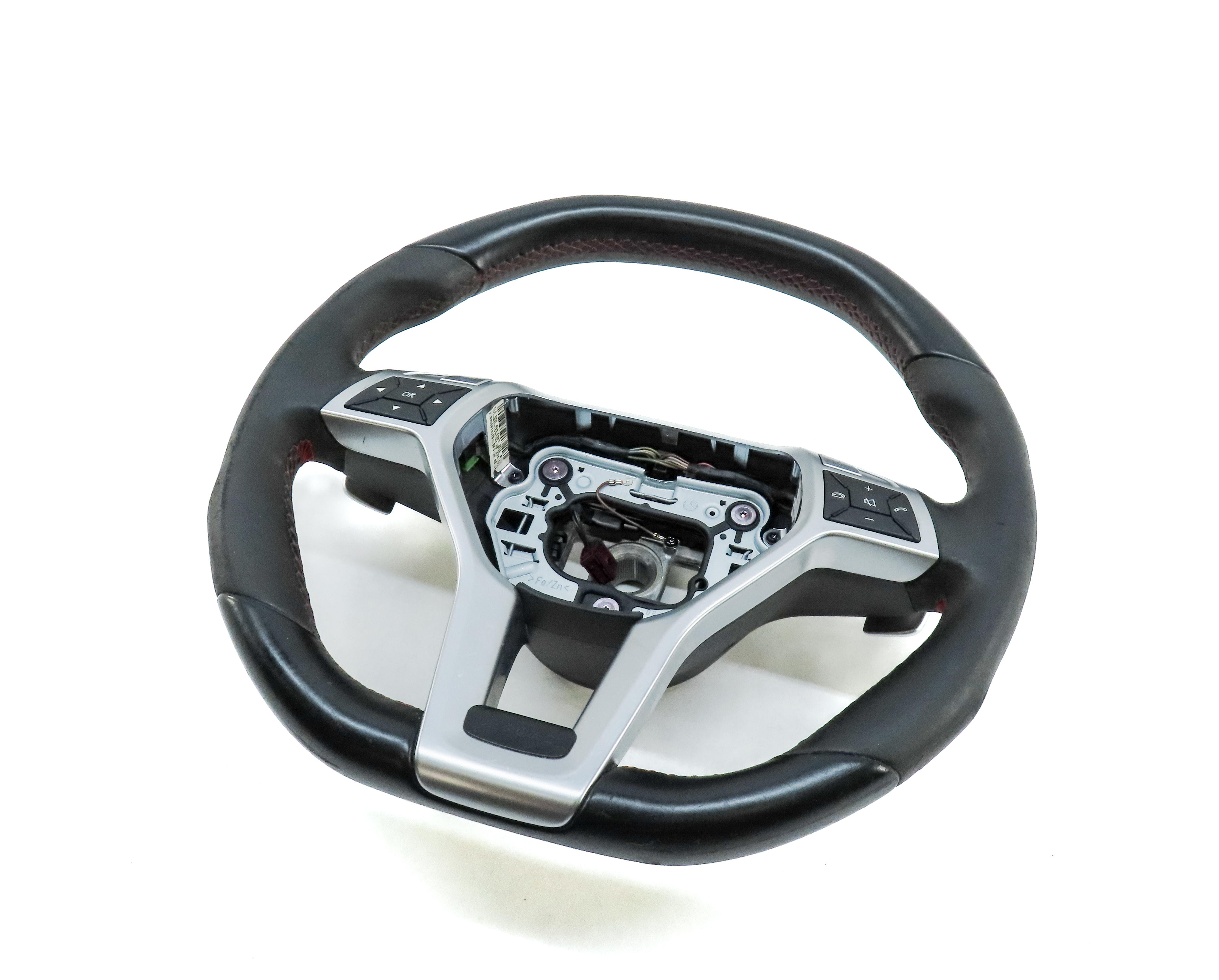 MERCEDES 14 CLA45 AMG SLK250 SLK55 AMG SLK350 3 SPOKE FLAT BOTTOM STEERING WHEEL — exact item pictured