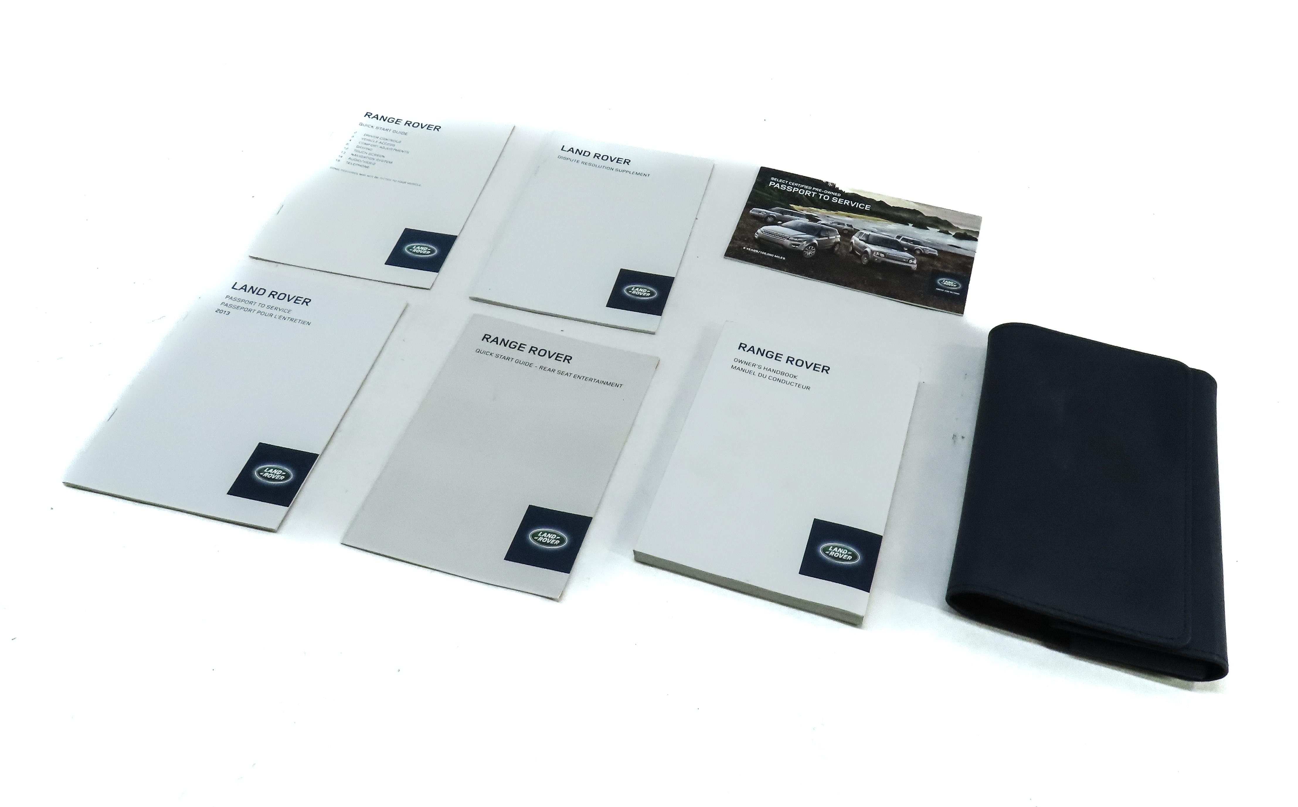 2013 LAND RANGE ROVER (L405) OWNERS MANUAL BOOKLET SET 6 w/ CARRYING CASE — exact item pictured