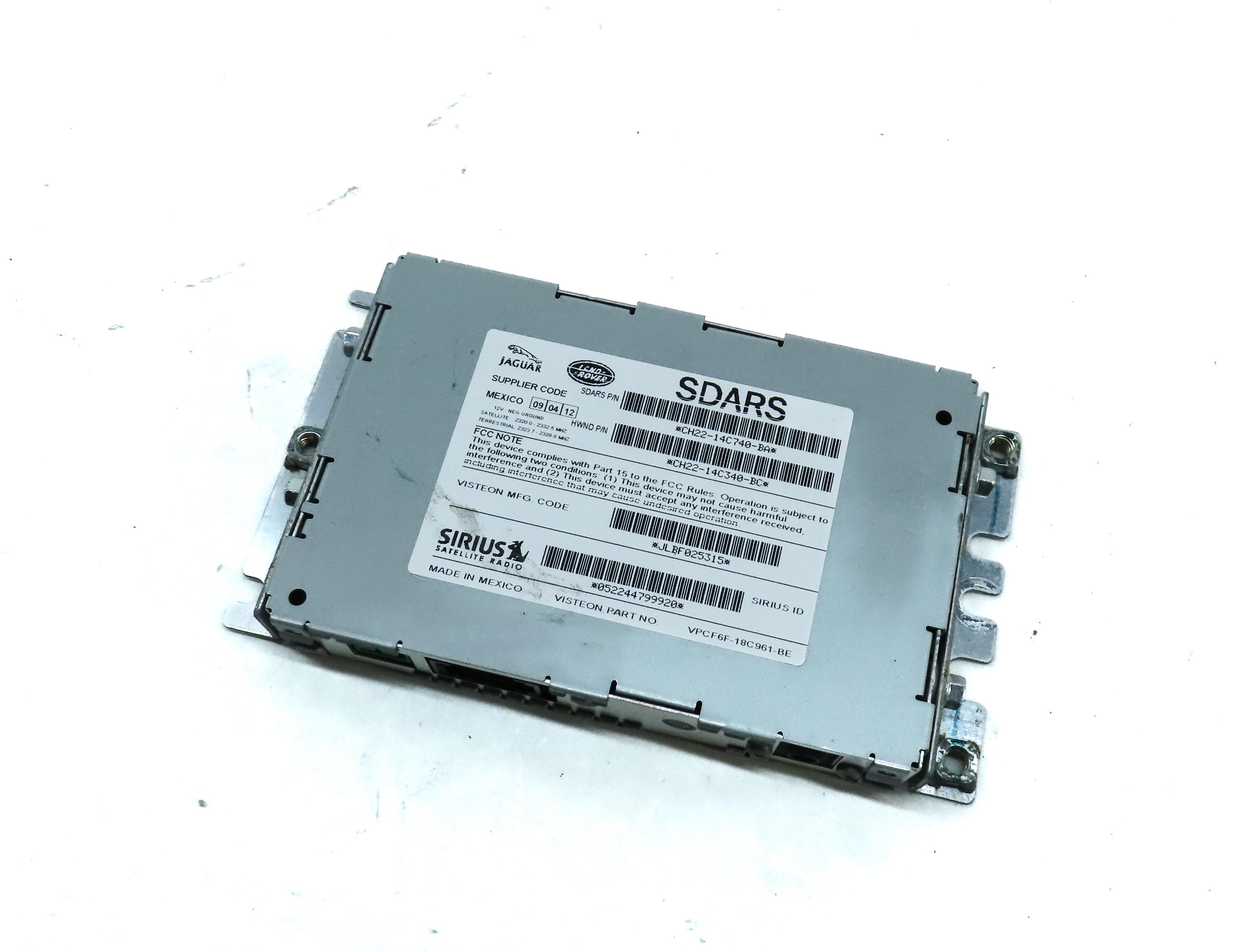 2012-2013 LR4 RANGE ROVER SPORT EVOQUE (L320 L538) SIRIUS SATELLITE RADIO MODULE — exact item pictured
