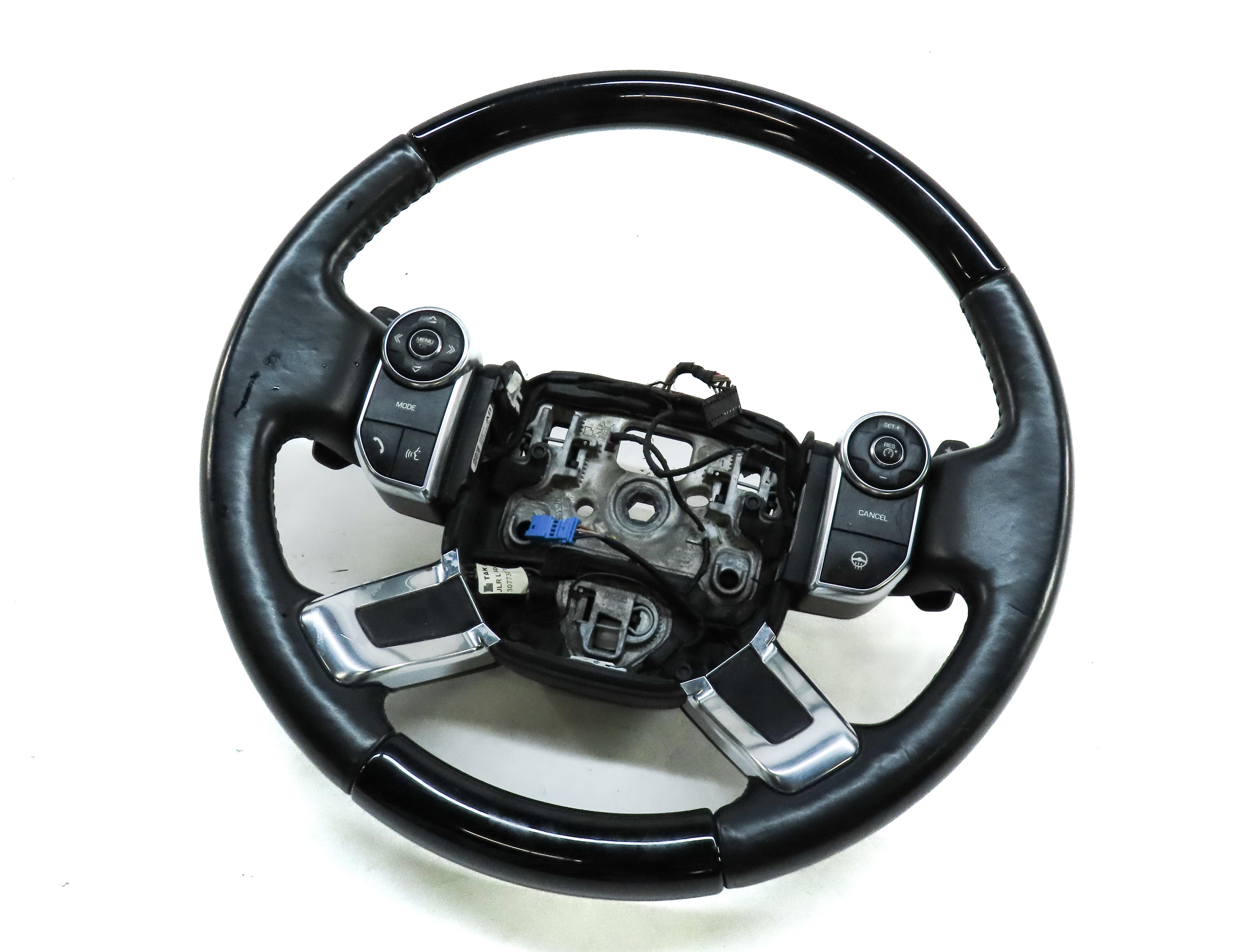13-22 RANGE ROVER (L405) HEATED STEERING WHEEL w/ PADDLE & SWITCHES (BLACK WOOD) — exact item pictured