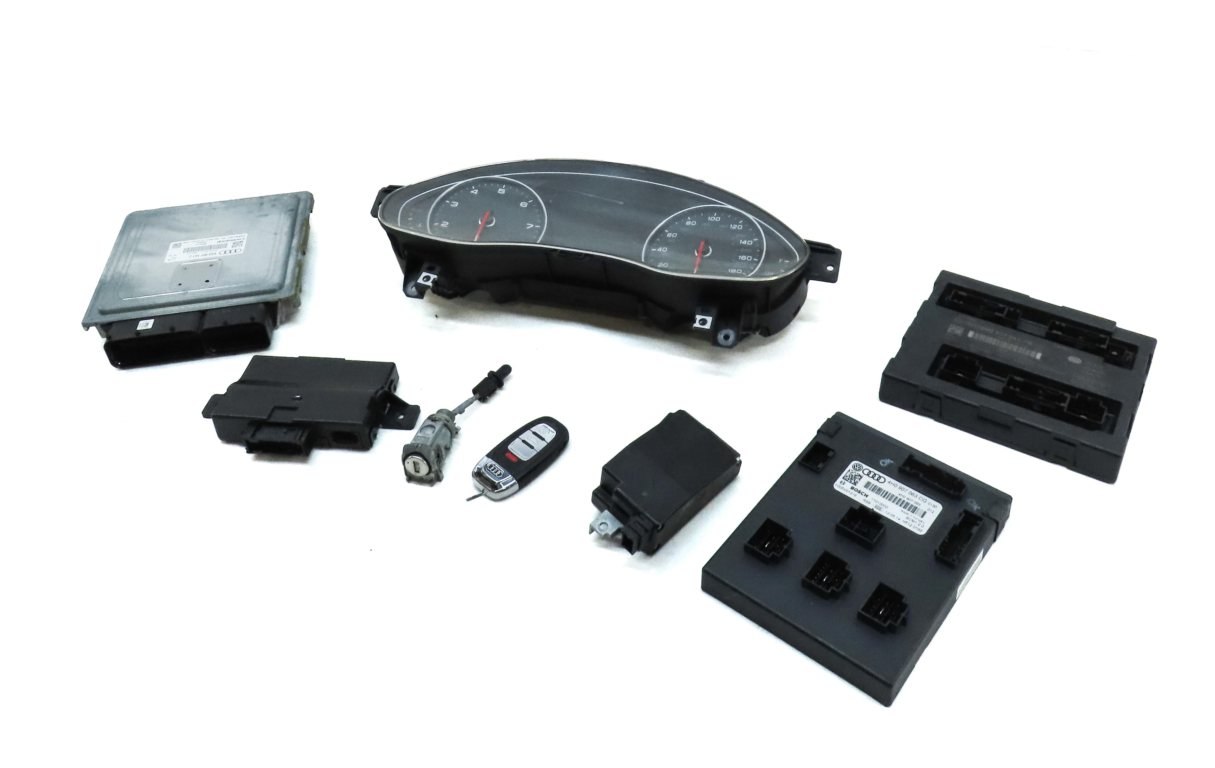 2015 AUDI A6 C7 3.0L SUPER CTUA AUTO AWD SPEEDOMETER BODY ENGINE MODULE KEY SET — exact item pictured
