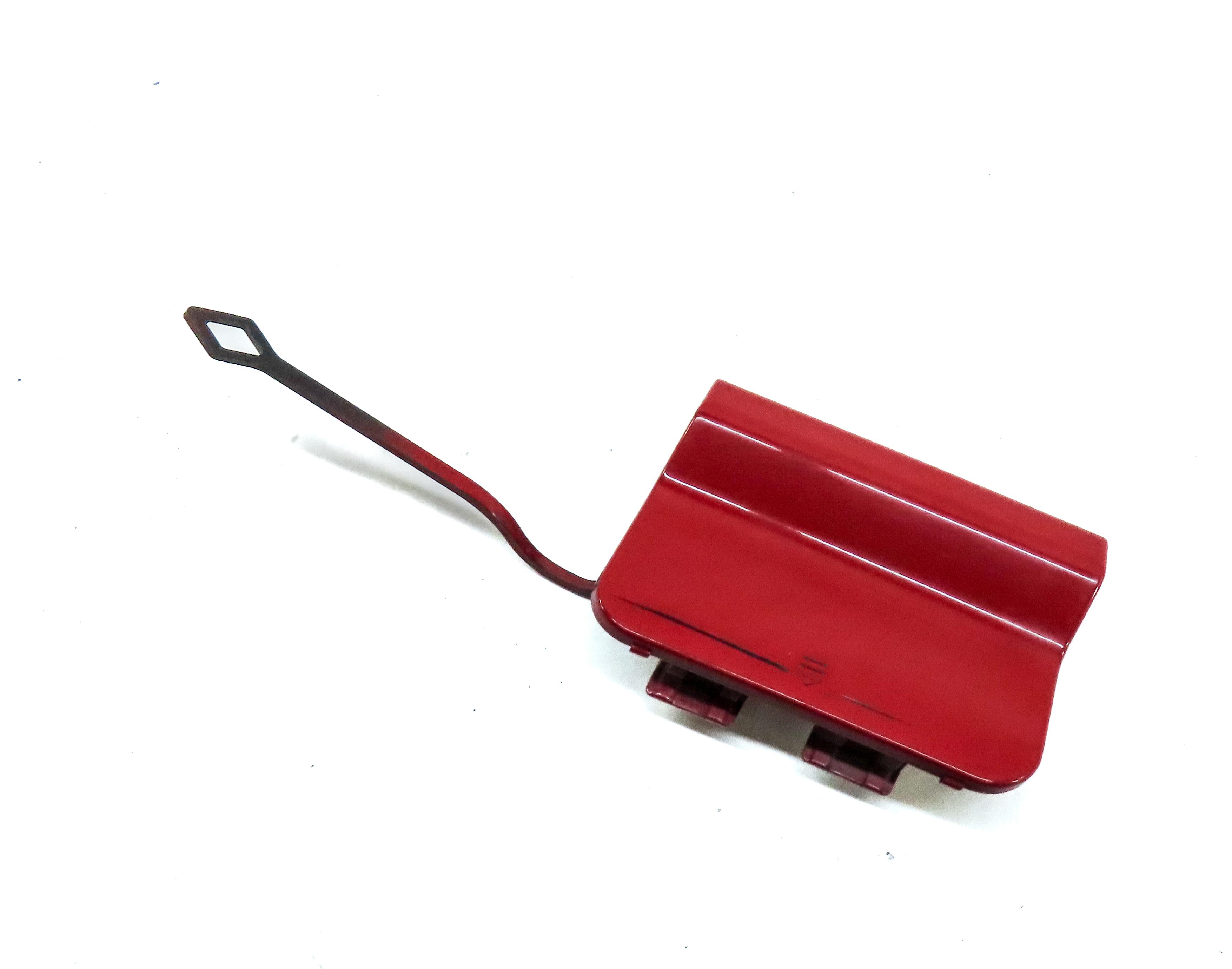 2012 MERCEDES C-CLASS (W204) REAR TOW HOOK COVER TRIM (FIRE OPAL RED 590U) — exact item pictured