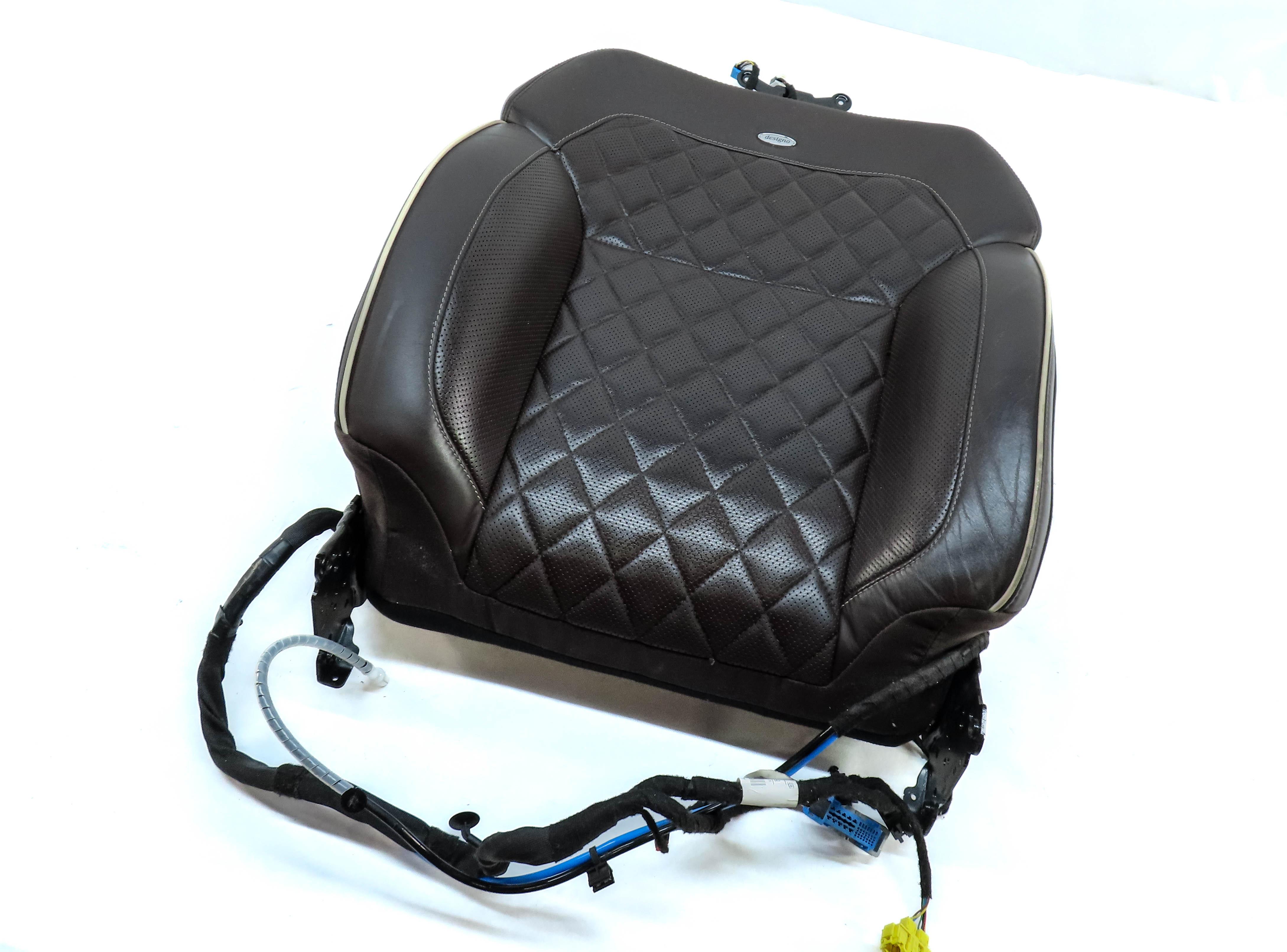 14 GL550 X166 FRONT LEFT UPPER HEATED VENTED MASSAGE SEAT CUSHION DESIGNO BROWN — exact item pictured