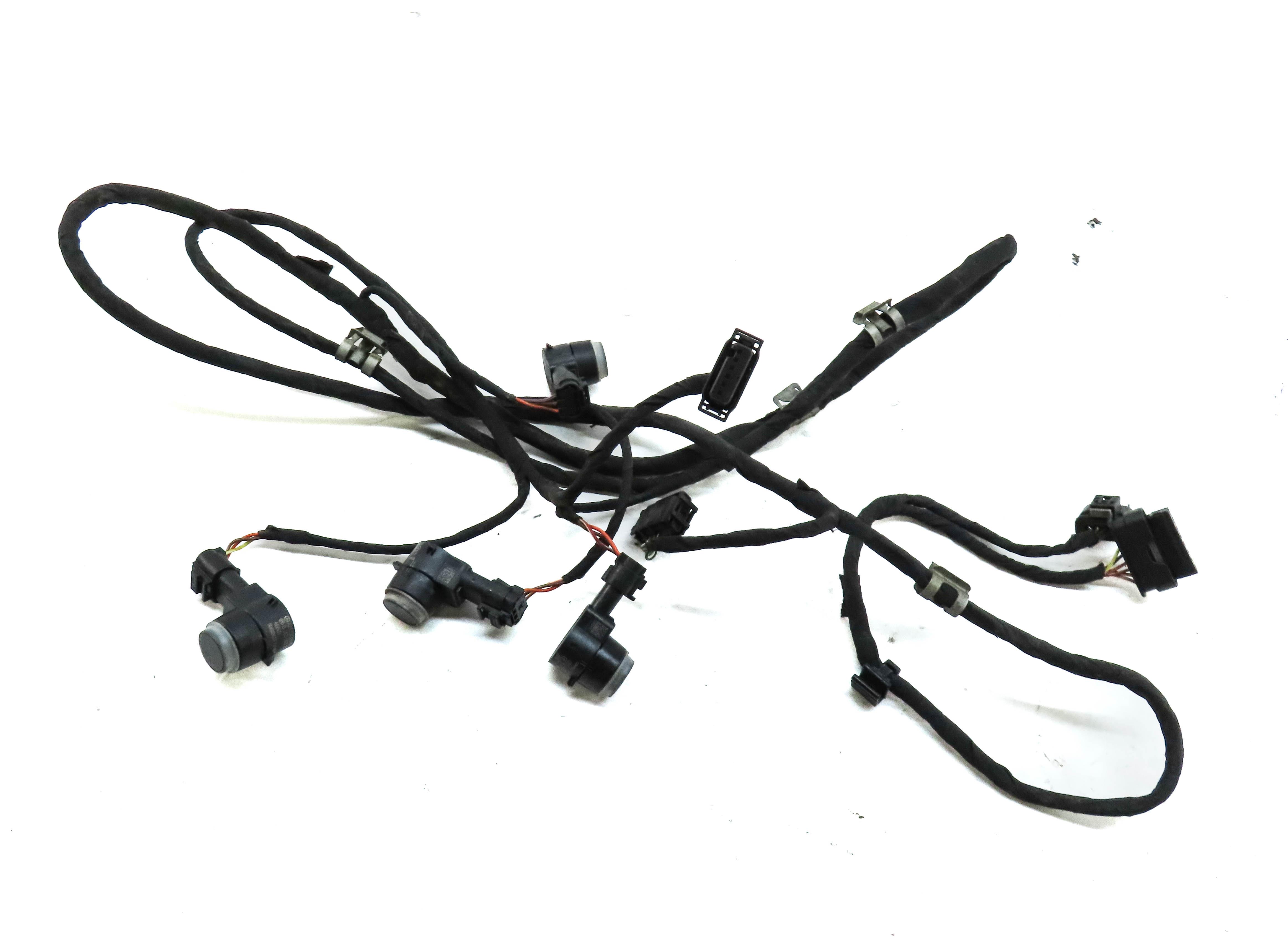 2014 MERCEDES GL550 (X166) FRONT PARK ASSIST PDC SENSOR SET4 (BLACK) w/ HARNESS — exact item pictured