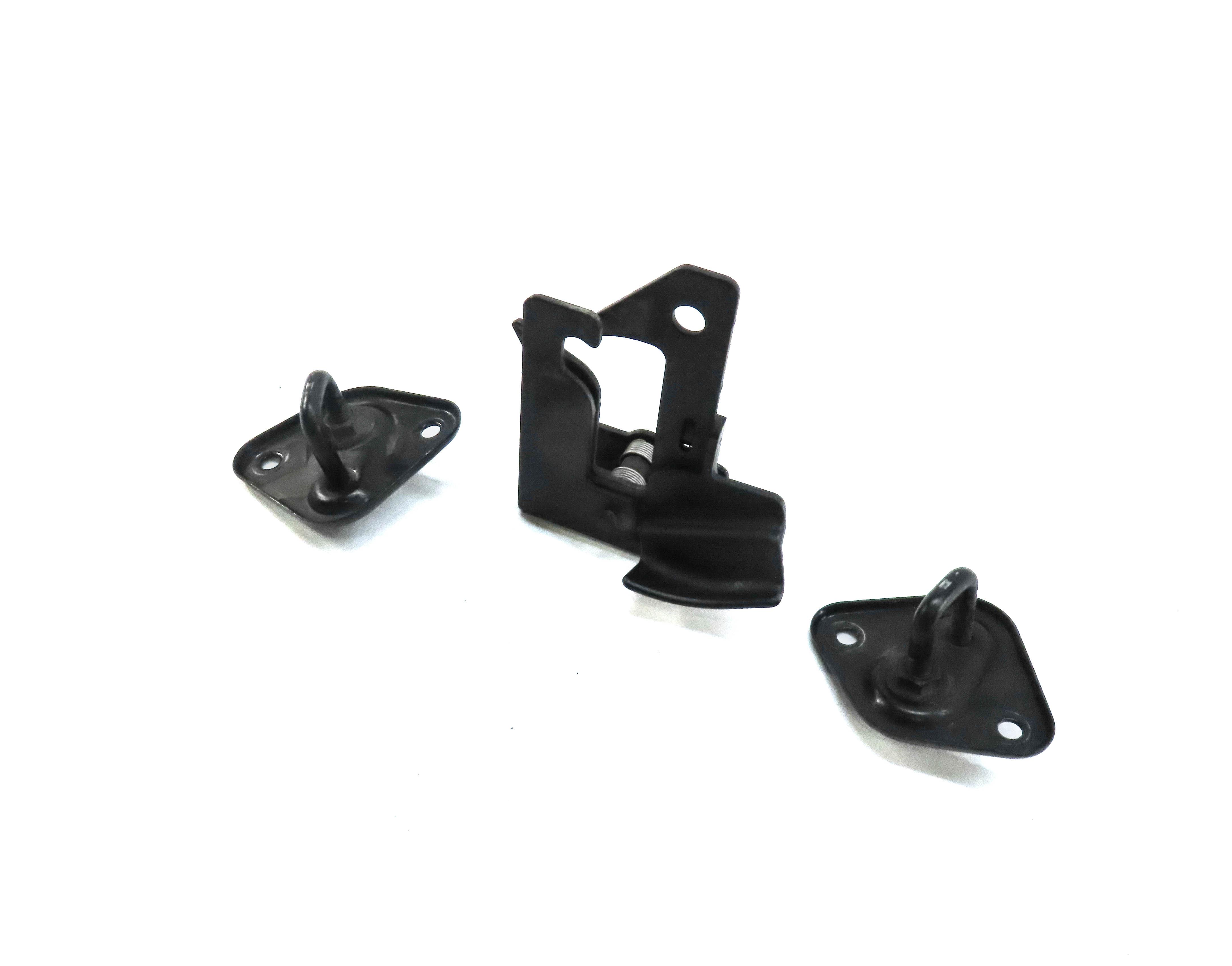 2012 MERCEDES C250 SEDAN (W204) HOOD SAFETY RELEASE LEVER LATCH w/ 2 HOOKS SET 3 — exact item pictured