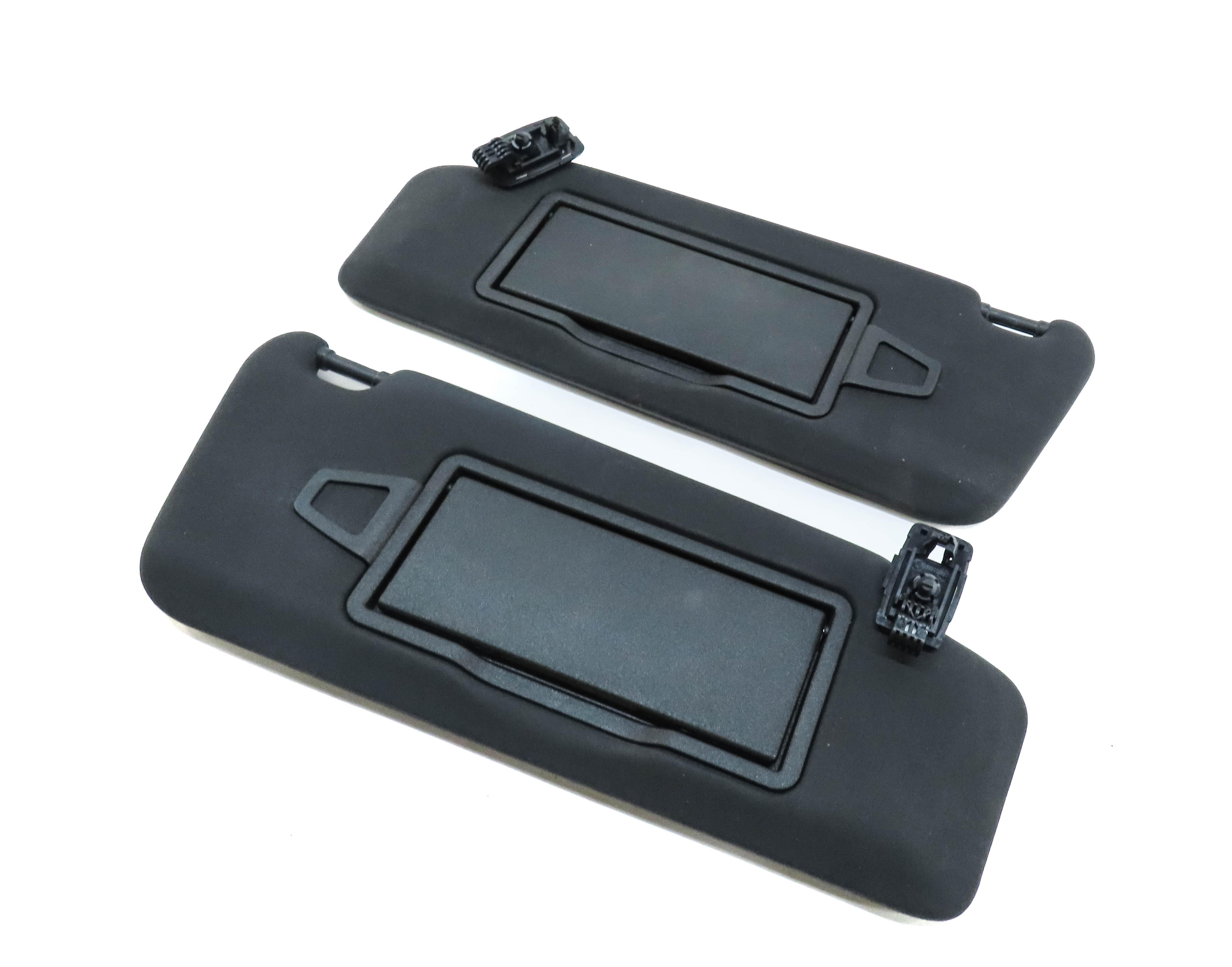 2008-2014 MERCEDES BENZ C-CLASS (W204) FRONT LEFT & RIGHT SUNVISOR SET (BLACK) — exact item pictured