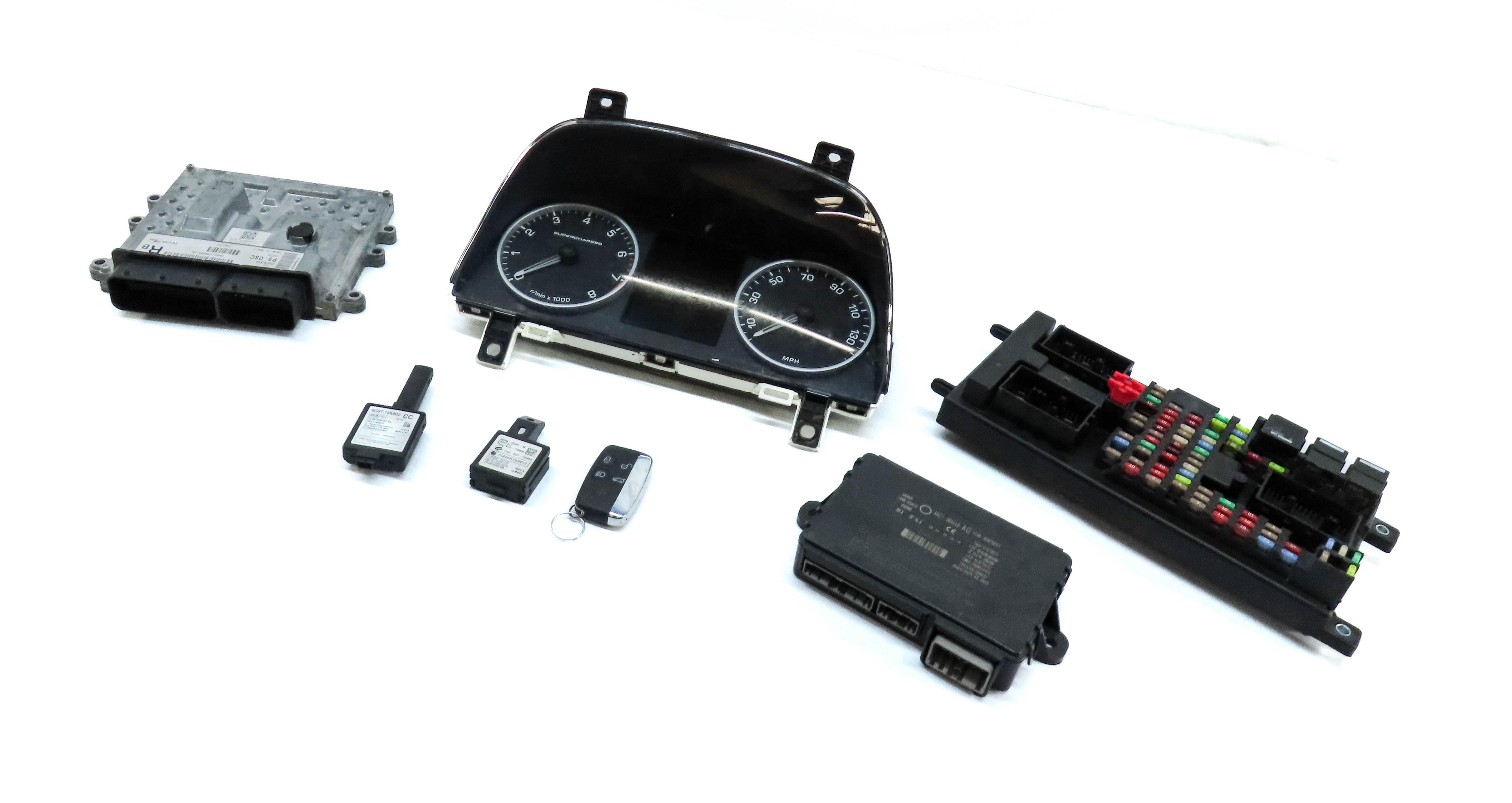 10-11 RANGE ROVER SPORT L320 KEY 5.0L SUPER ENGINE MODULE SET w/ PASSIVE ENTRY — exact item pictured