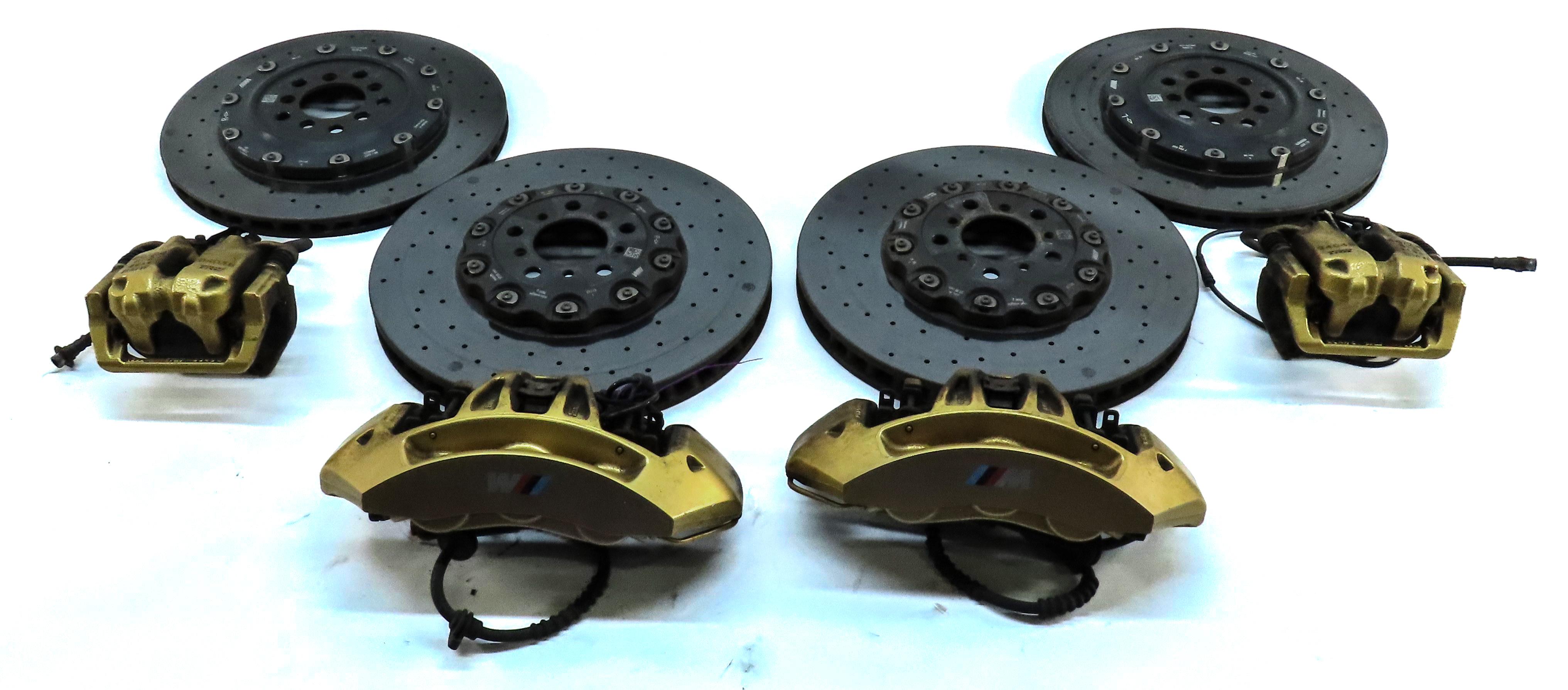 12-19 M5 M6 F06 F10 F12 F13 FRONT REAR CARBON CERAMIC BRAKE CALIPER ROTOR SET 8 — exact item pictured