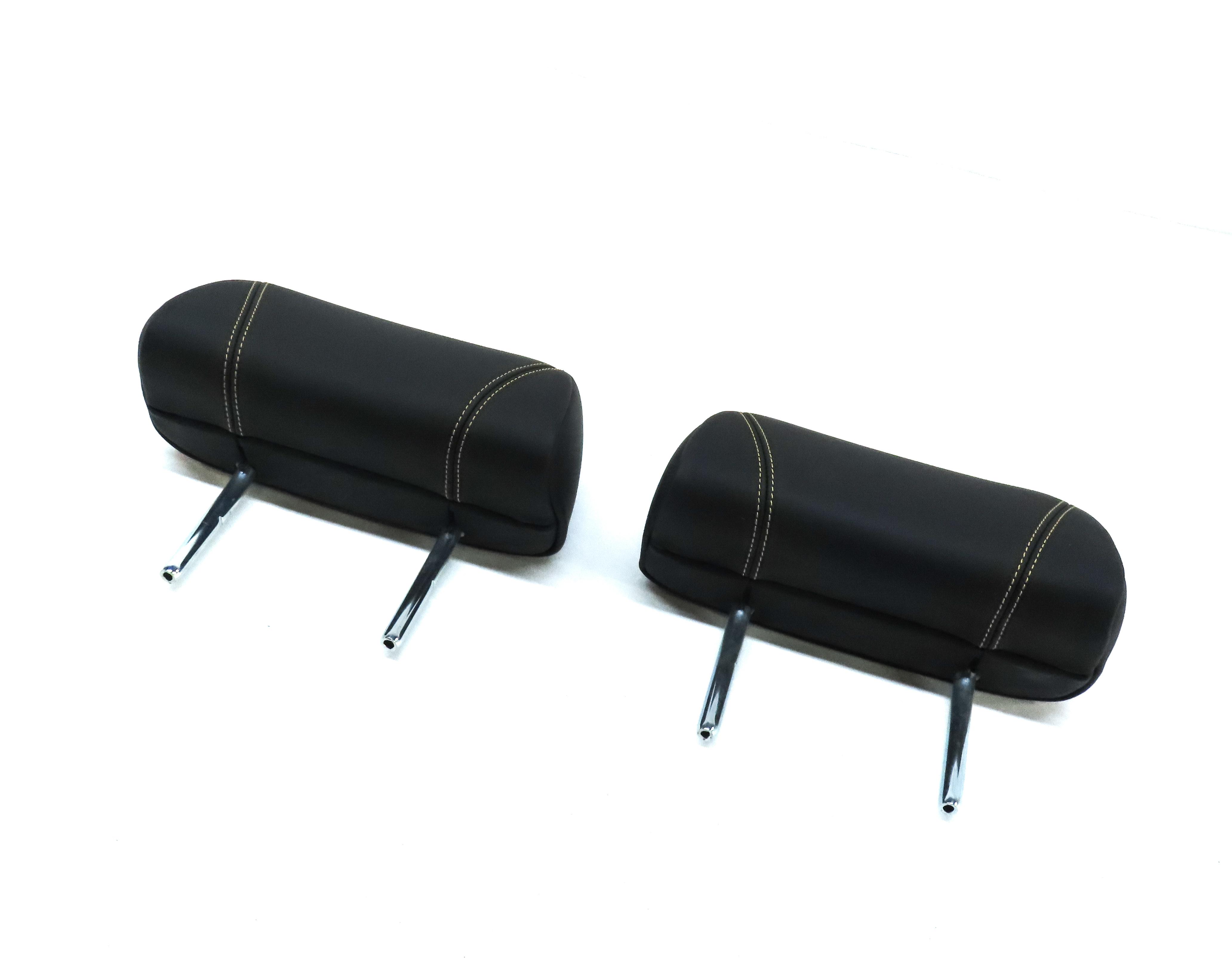 2016-2019 BMW M6 (F06 F12 F13) REAR LEFT & RIGHT SEAT HEADREST (BLACK LEATHER) — exact item pictured