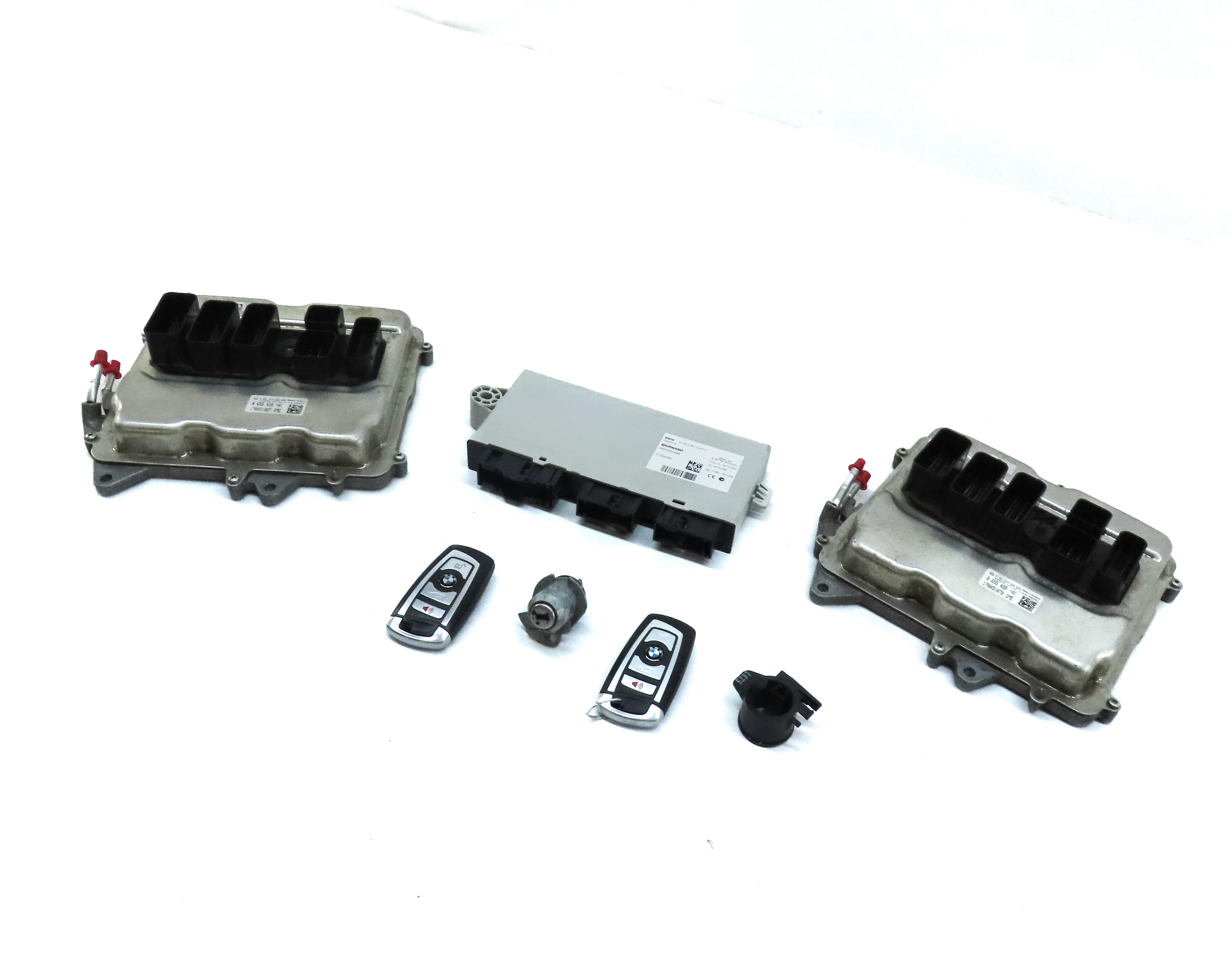 15-19 BMW M5 M6 X5M X6M F06 F15 4.4L S63T BODY ENGINE MODULE & KEY FOB LOCK SET — exact item pictured