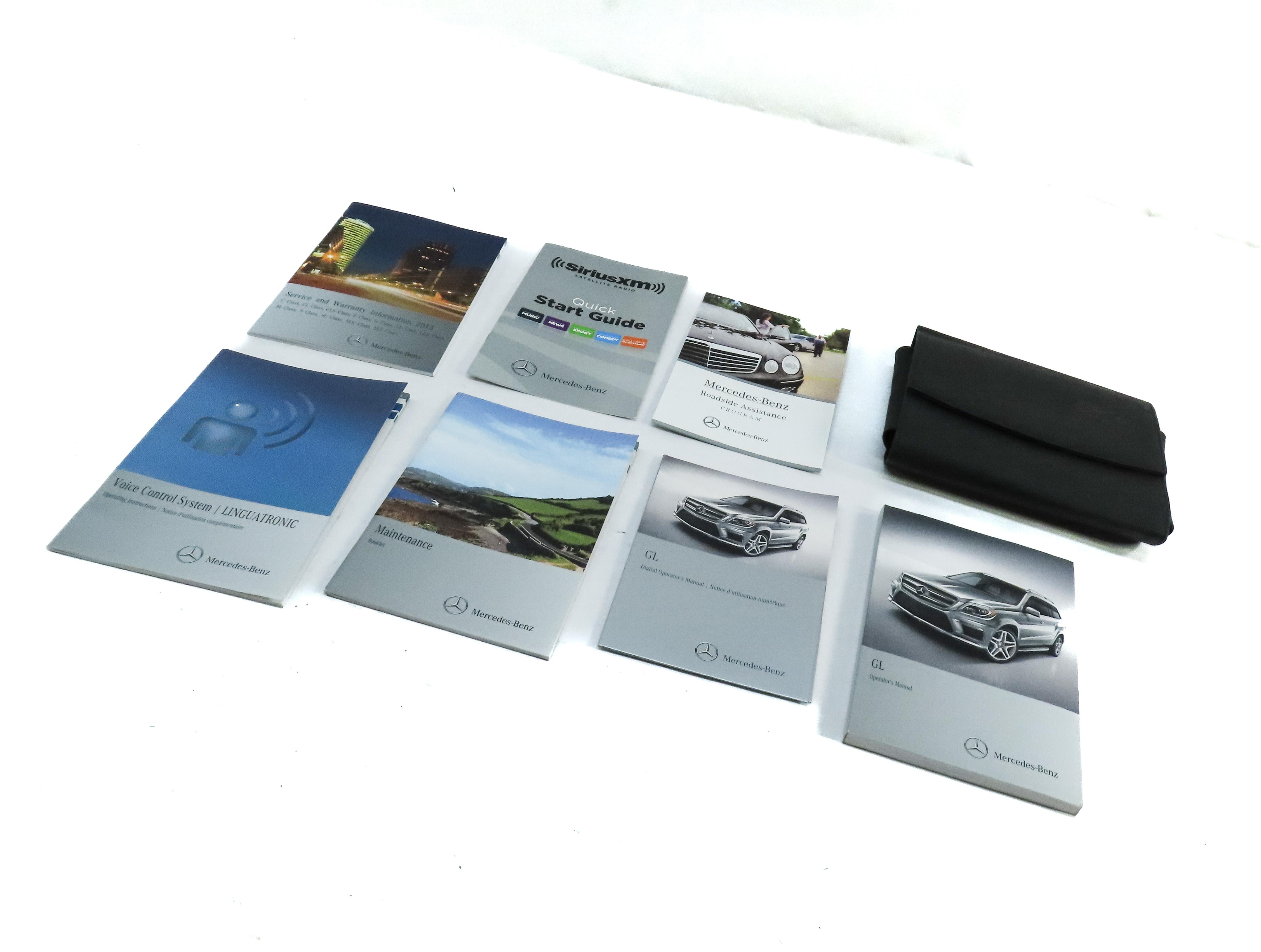 2013 MERCEDES GL450 (X166) OWNERS MANUAL BOOKLET SET 7 w/ CARRYING CASE — exact item pictured
