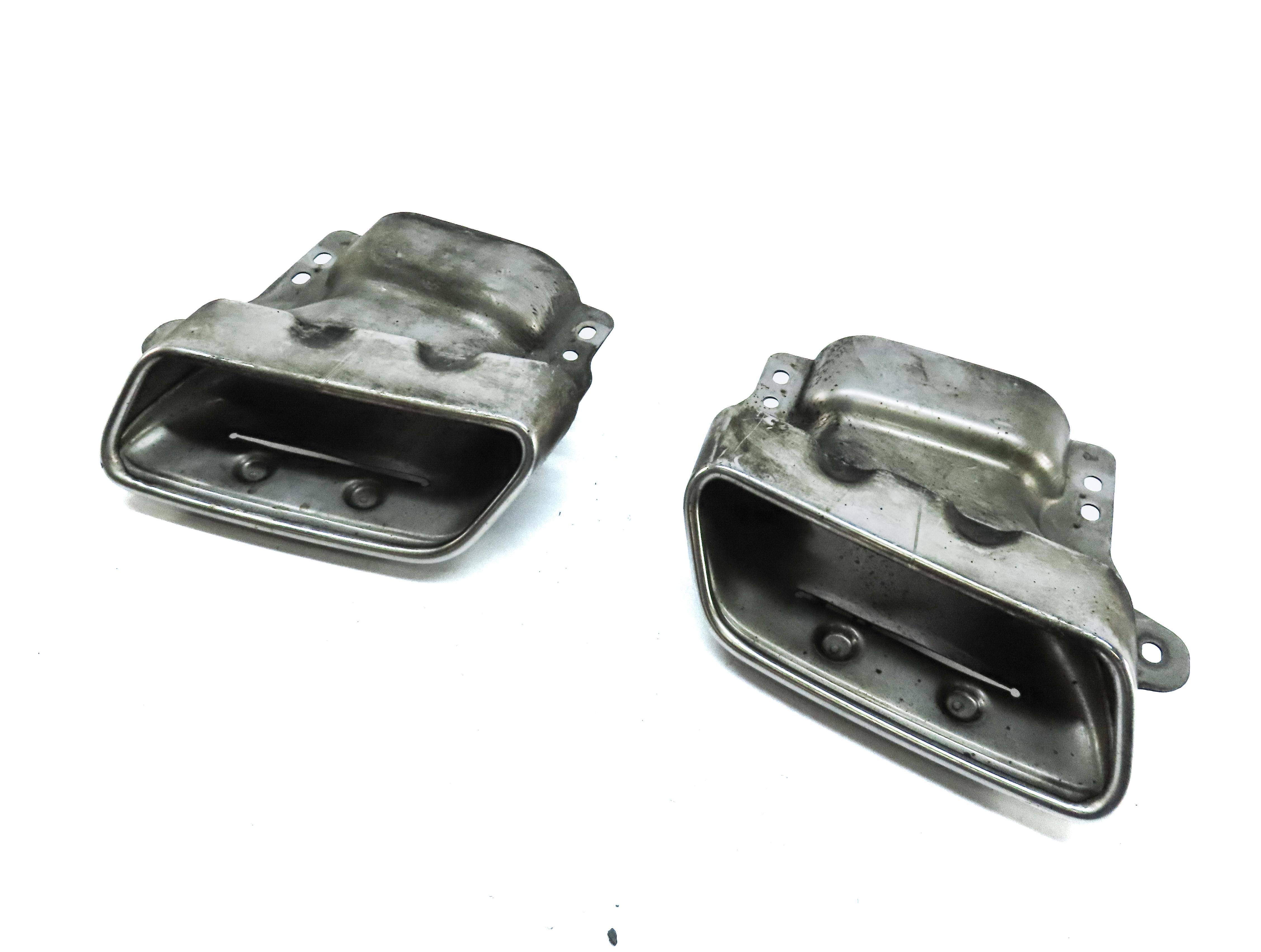 2013-2014 MERCEDES BENZ GL450 (X166) LEFT & RIGHT MUFFLER PIPE EXHAUST TIP SET-2 — exact item pictured