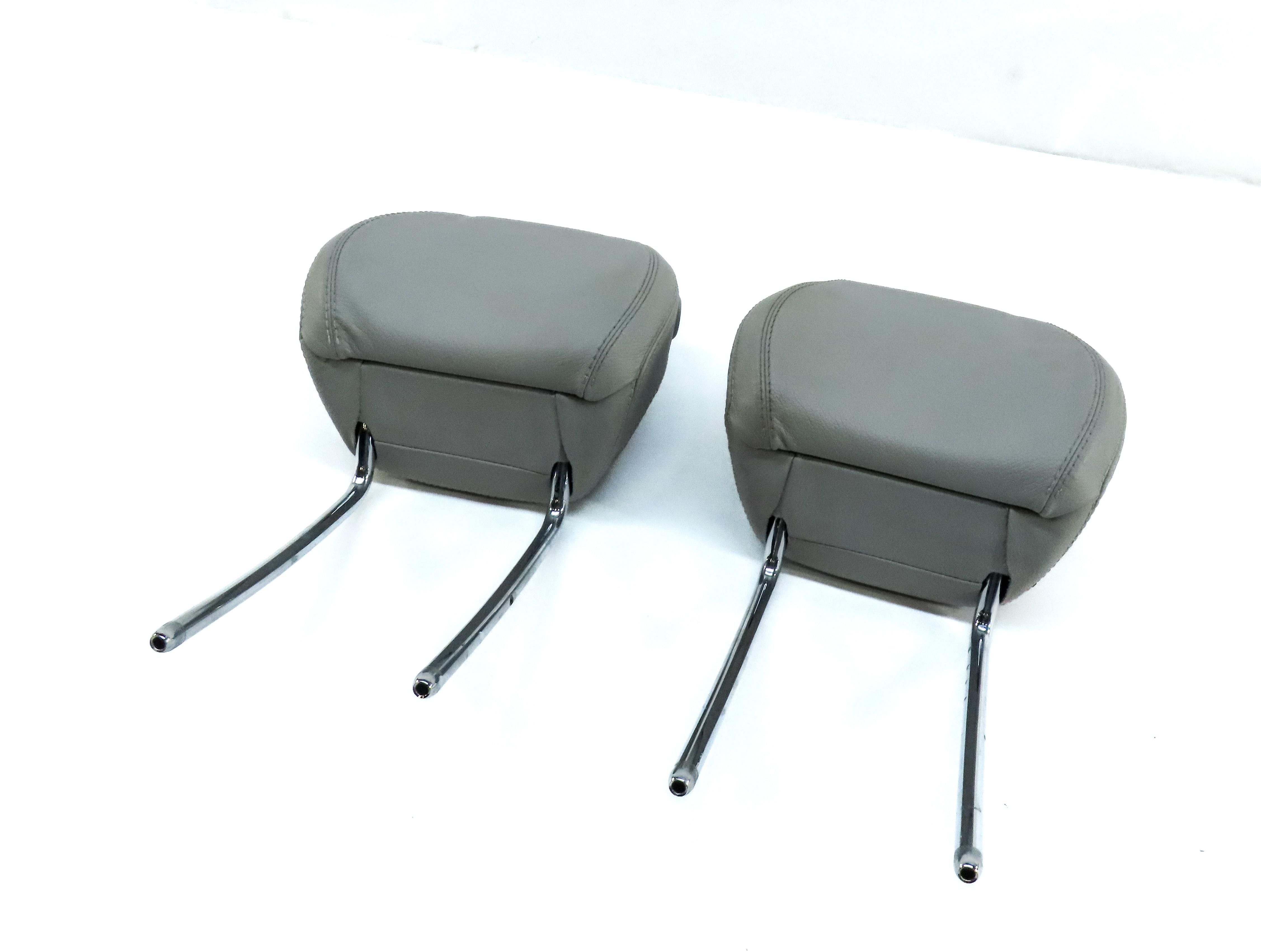 12-14 MERCEDES ML GL (X166 W166) FRONT LEFT & RIGHT SEAT HEADREST SET 2 (GRAY) — exact item pictured