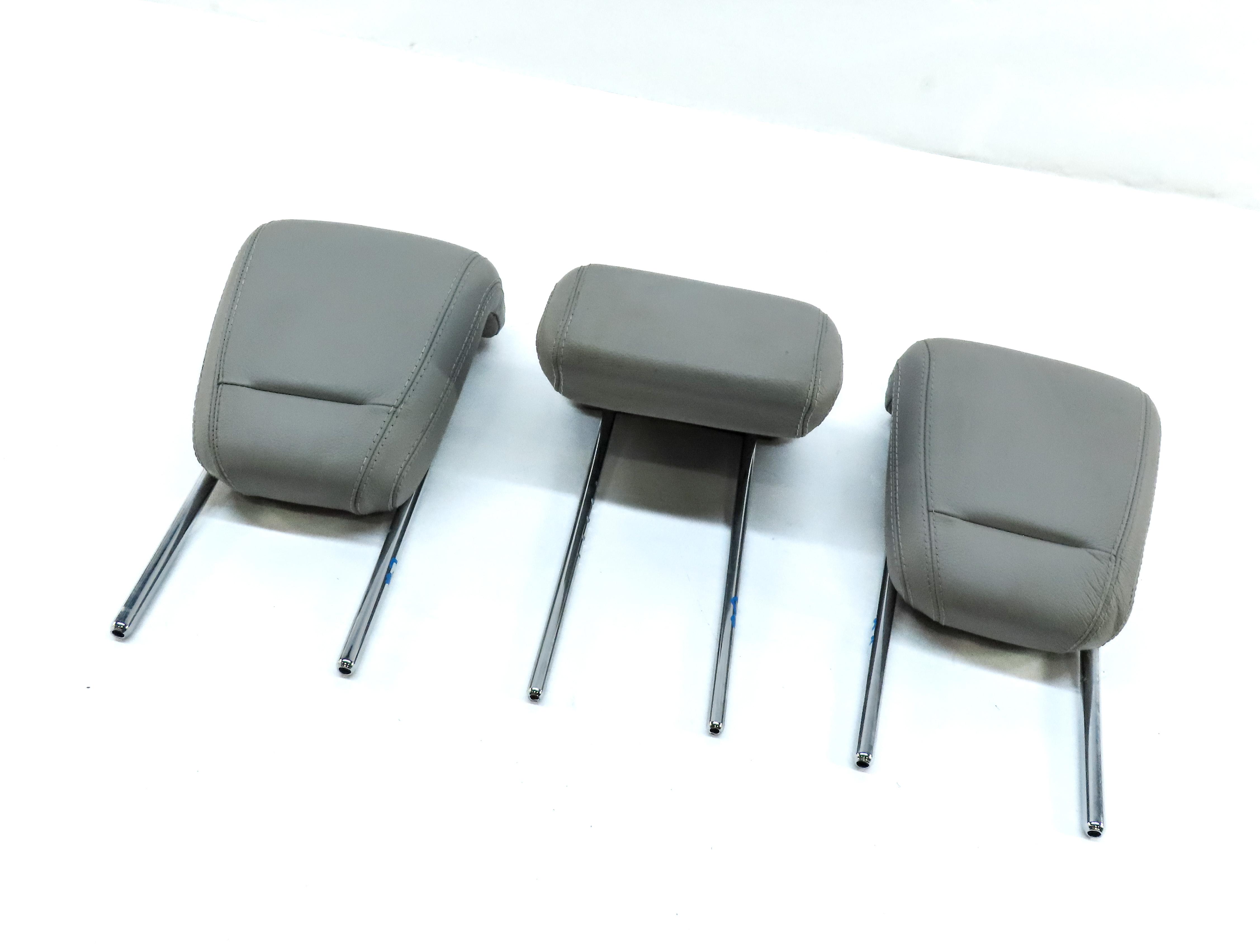 13-19 MERCEDES GL GLS X166 REAR 2ND ROW LEFT RIGHT CENTER SEAT HEADREST SET GRAY — exact item pictured