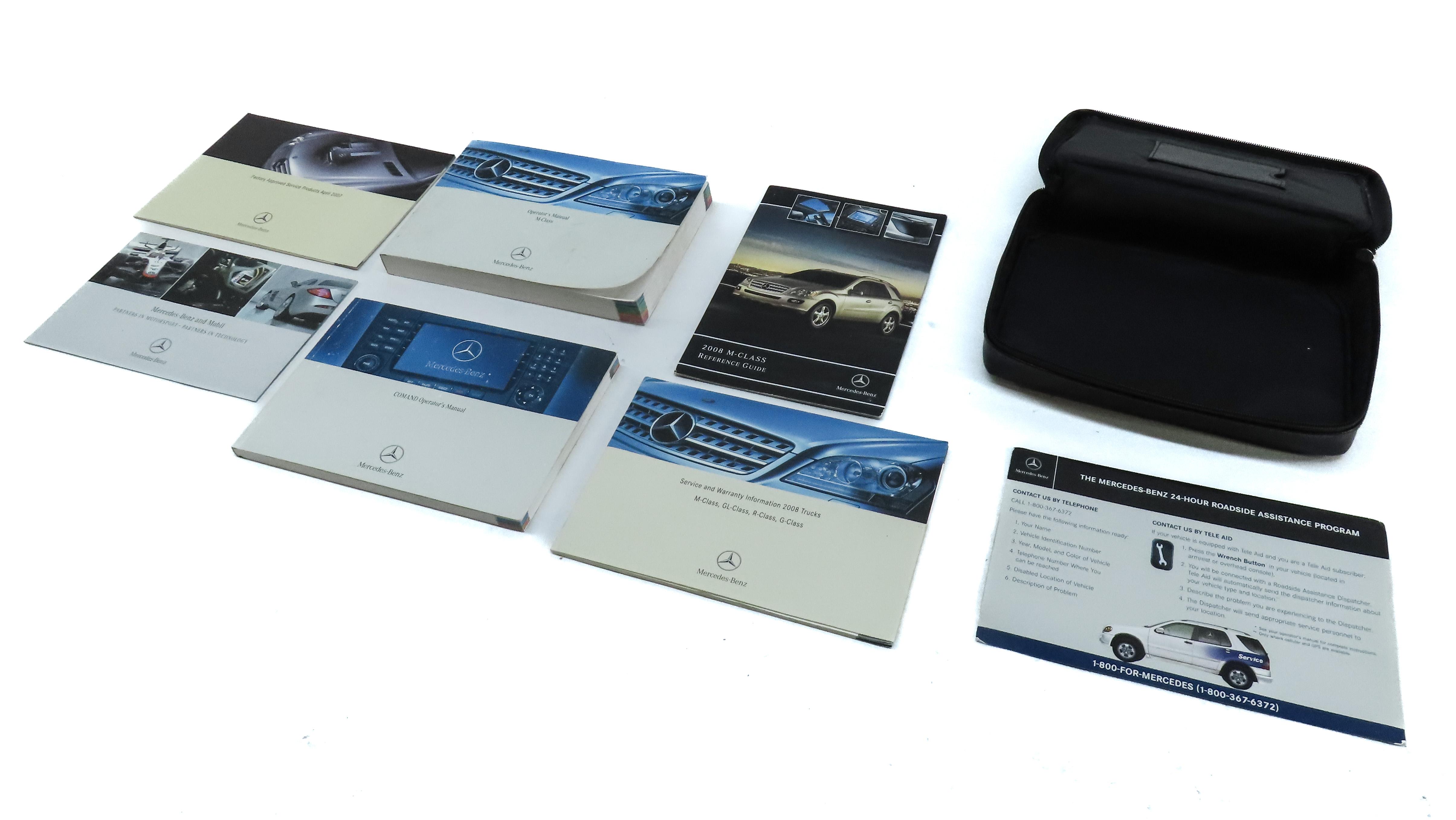 2008 ML CLASS (W164) 3.0L TURBO DIESEL TDI OWNERS MANUAL BOOKLET SET 8 & CASE — exact item pictured