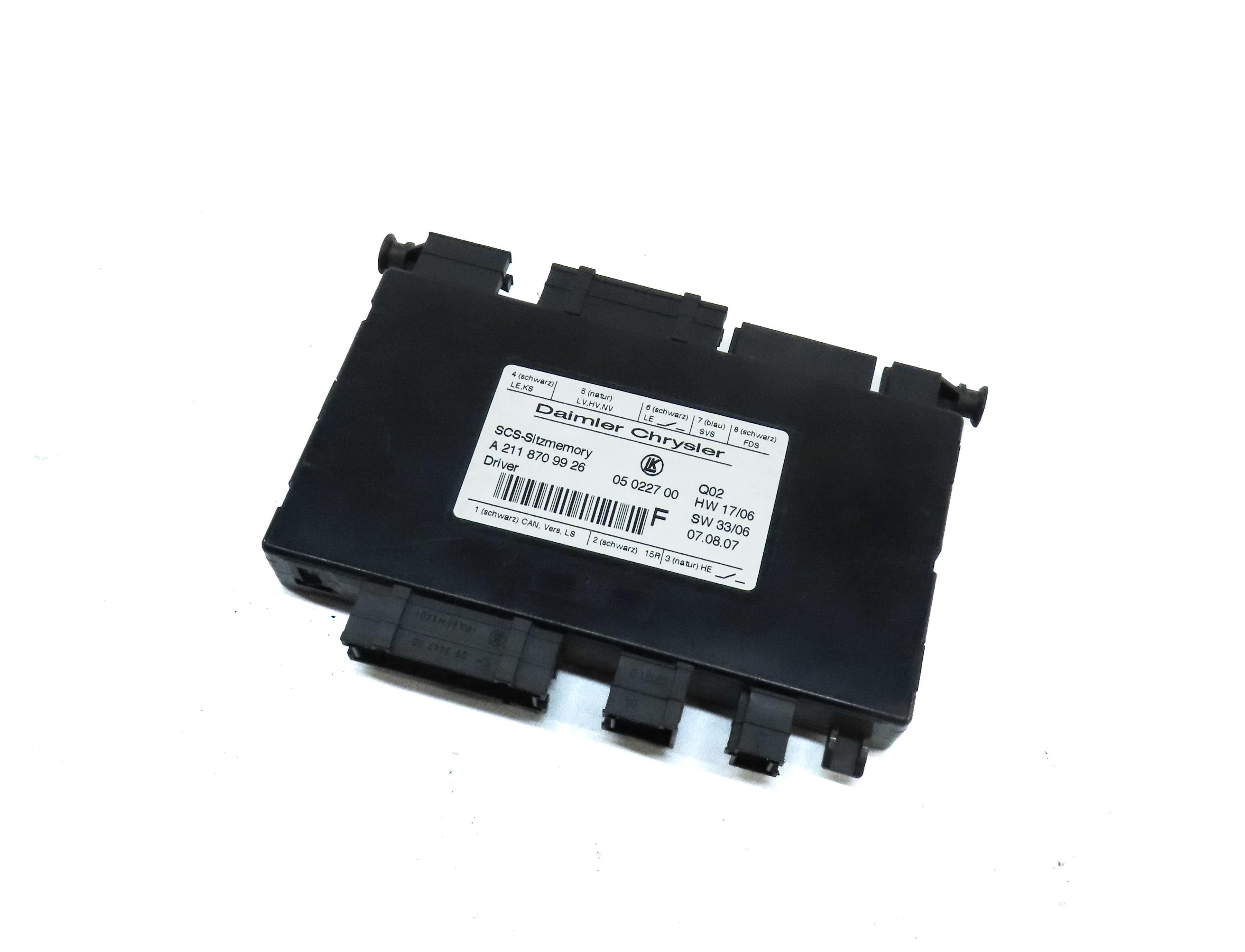 05-08 MB E320 E350 E500 ML320 ML350 ML500 (W164 W171) LEFT DRIVER SEAT MODULE — exact item pictured