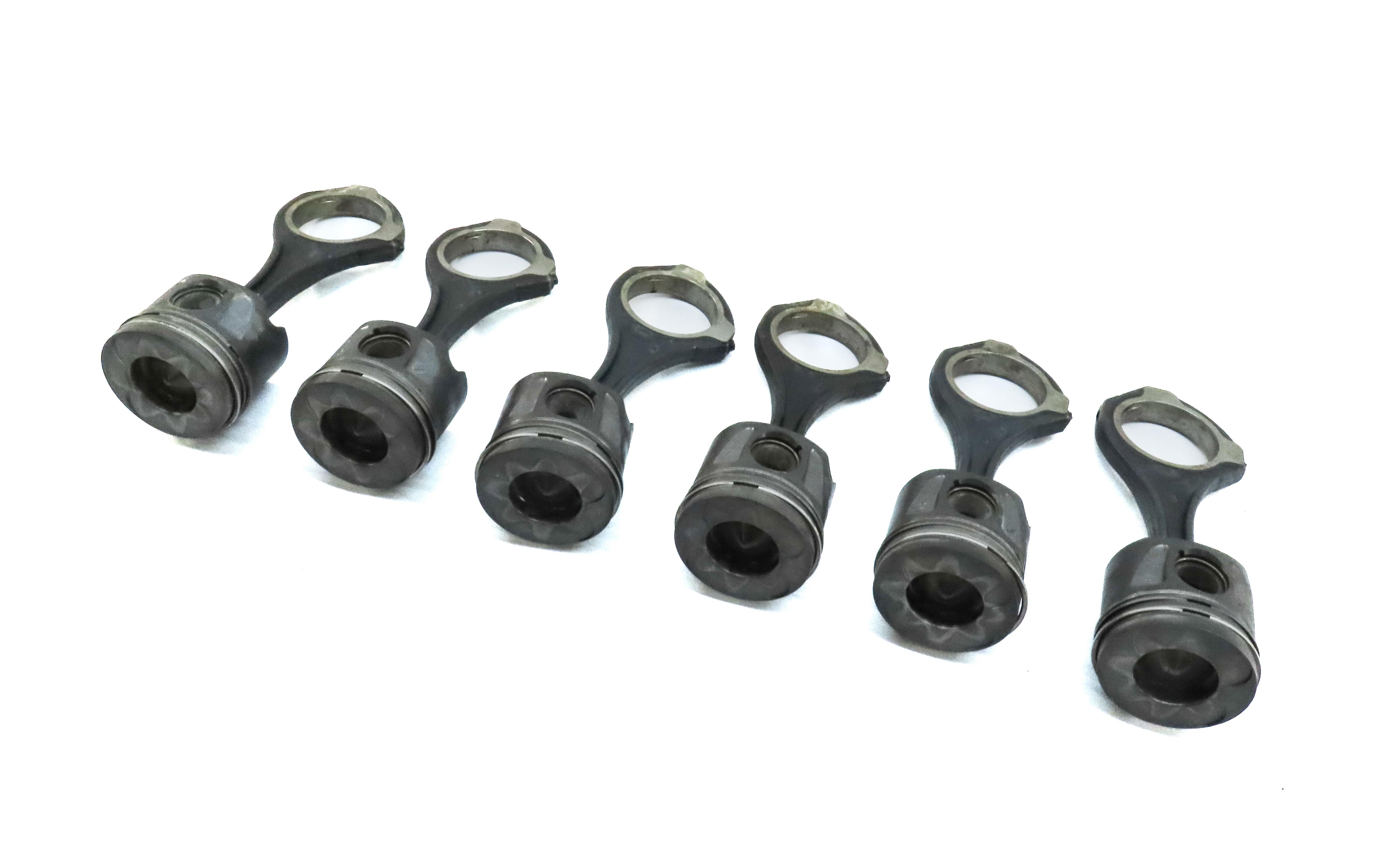 07-08 MERCEDES GL320 ML320 R320 (W164 X164) 3.0L OM642 DIESEL PISTON & ROD SET 6 — exact item pictured