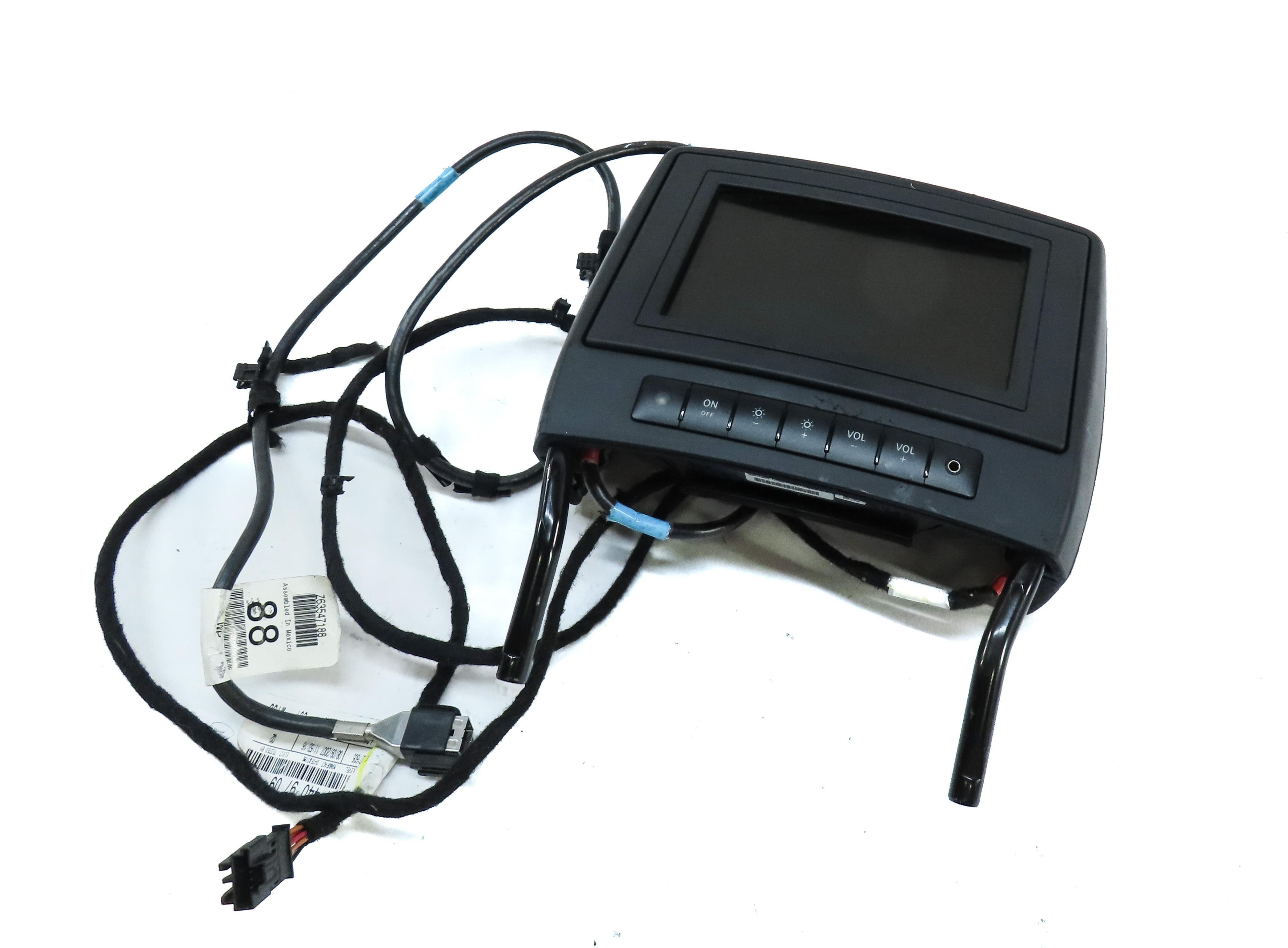 06-08 MERCEDES GL ML R CLASS (W164 W251 X164) HEADREST DVD TV SCREEN (BLACK) — exact item pictured
