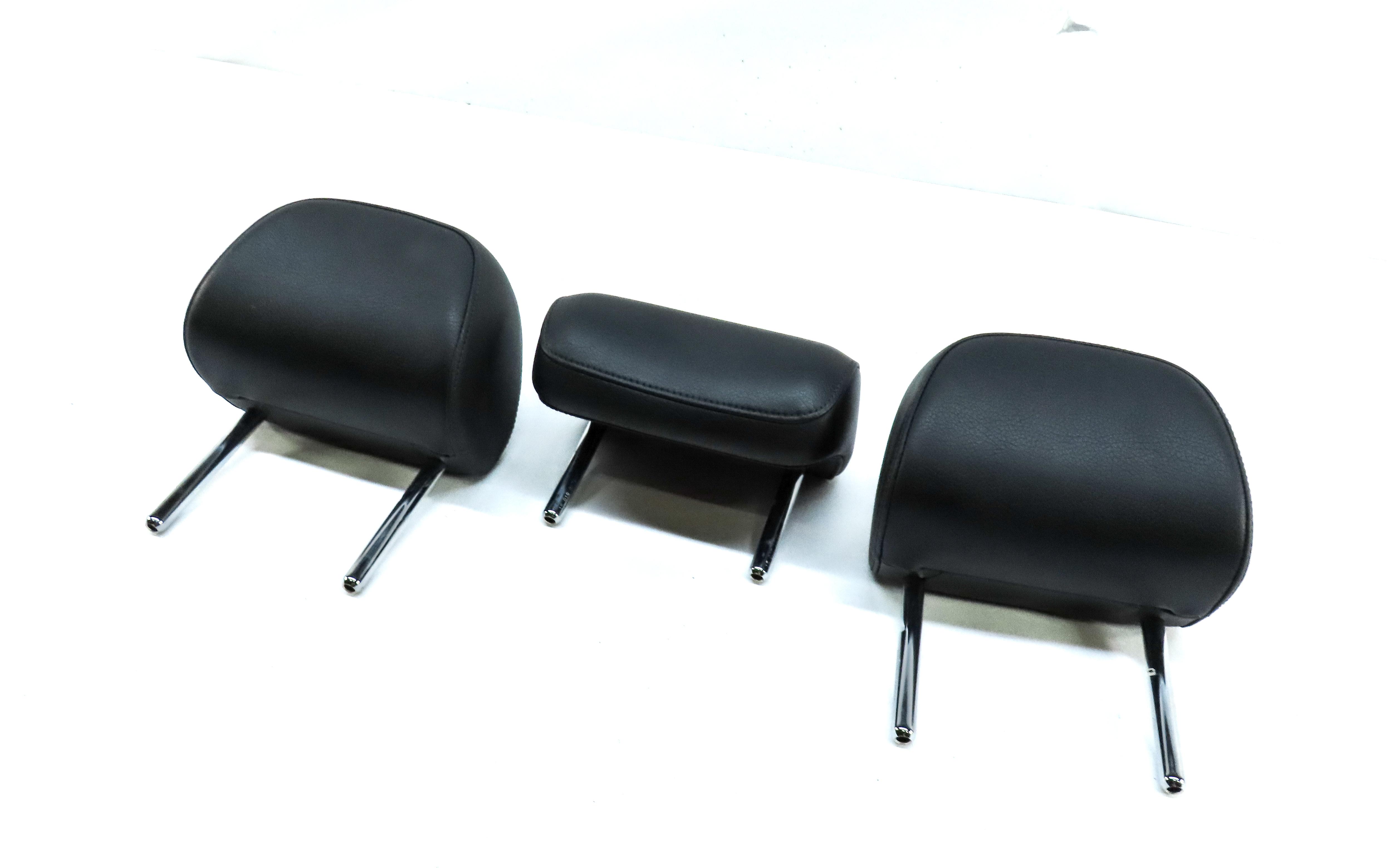 2015-2020 AUDI A3 (8V) REAR SEAT LEFT CENTER RIGHT HEADREST SET-3 (BLACK) — exact item pictured