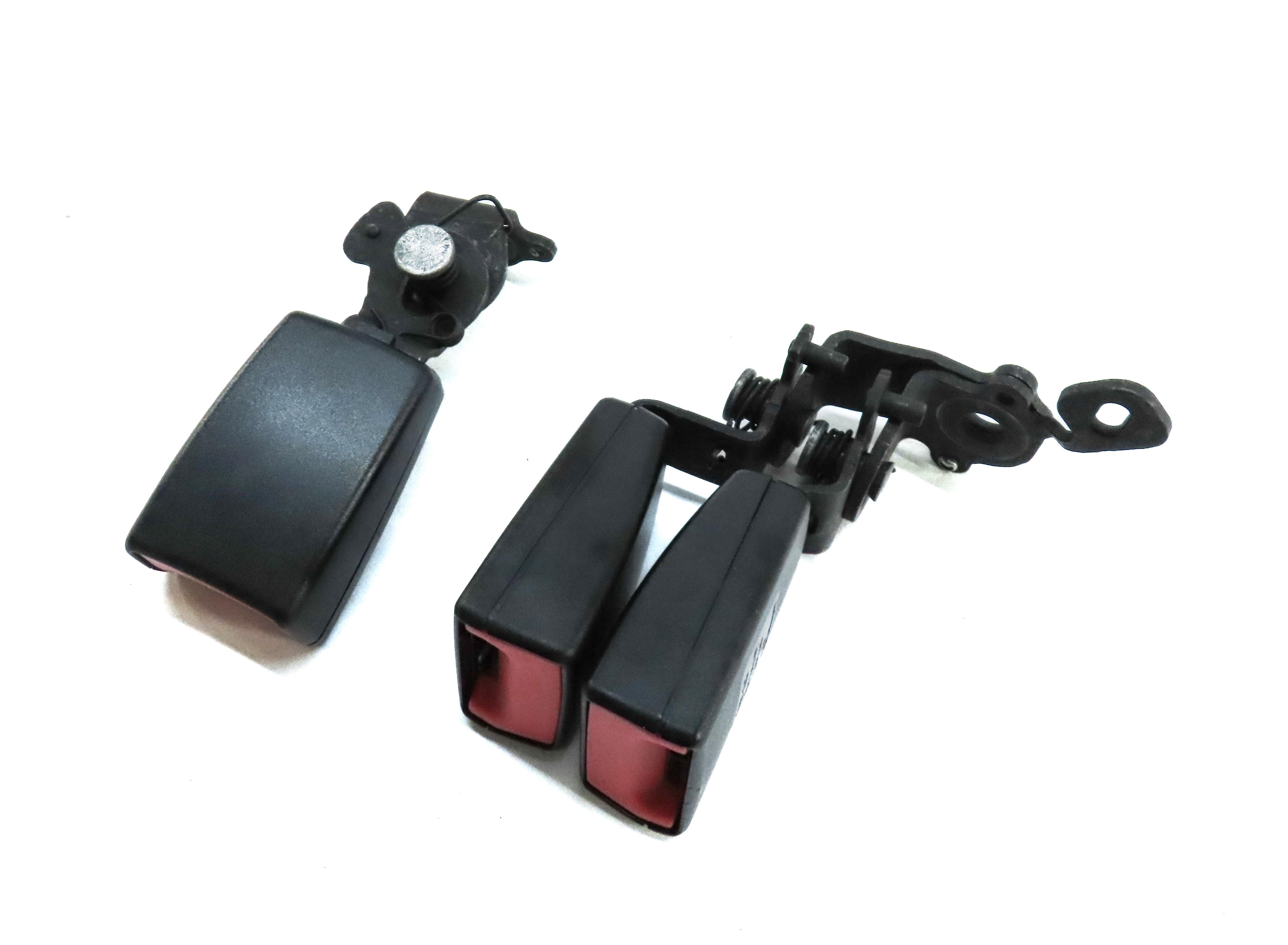 2015 AUDI A3 (8V) REAR LEFT RIGHT & CENTER SEATBELT BUCKLE RECEIVER SET3 (BLACK) — exact item pictured