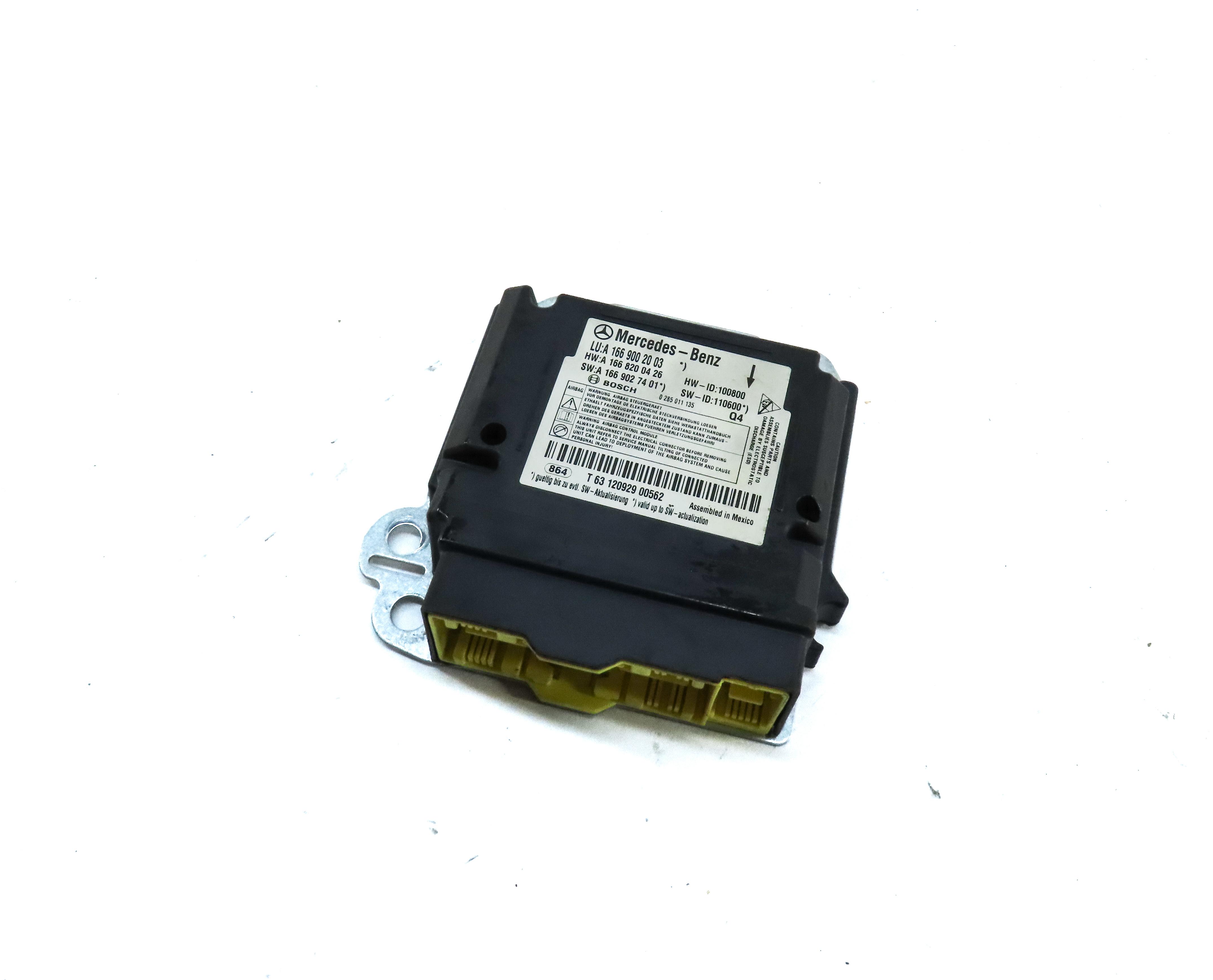 12-15 MERCEDES G63 GL ML CLASS (W166 X166 X463) SRS SAFETY BAG CONTROL MODULE — exact item pictured