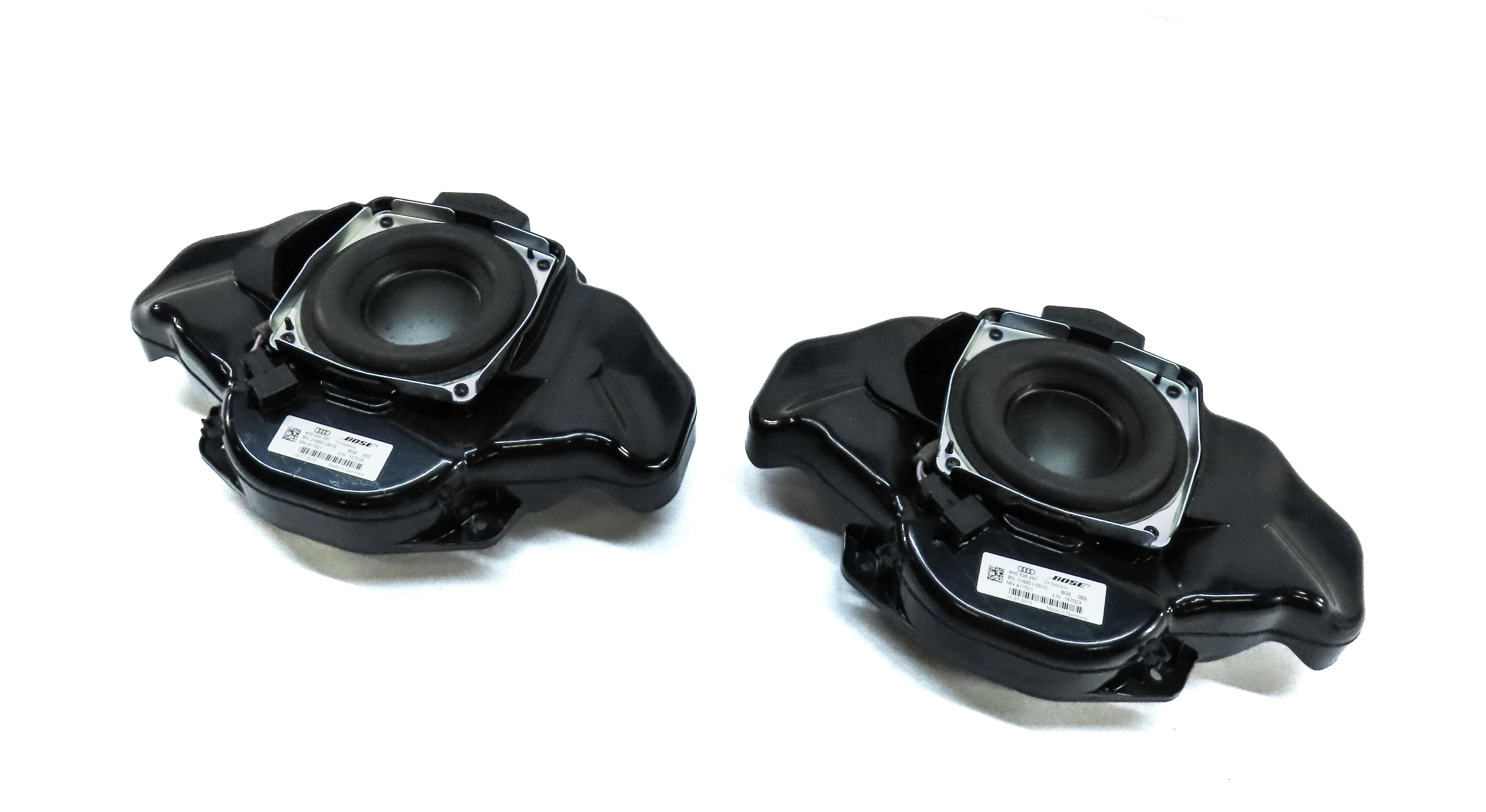 2014 AUDI A8 D4 4H FRONT LEFT & RIGHT BOSE DOOR SUB WOOFER SUBWOOFER SPEAKER SET — exact item pictured