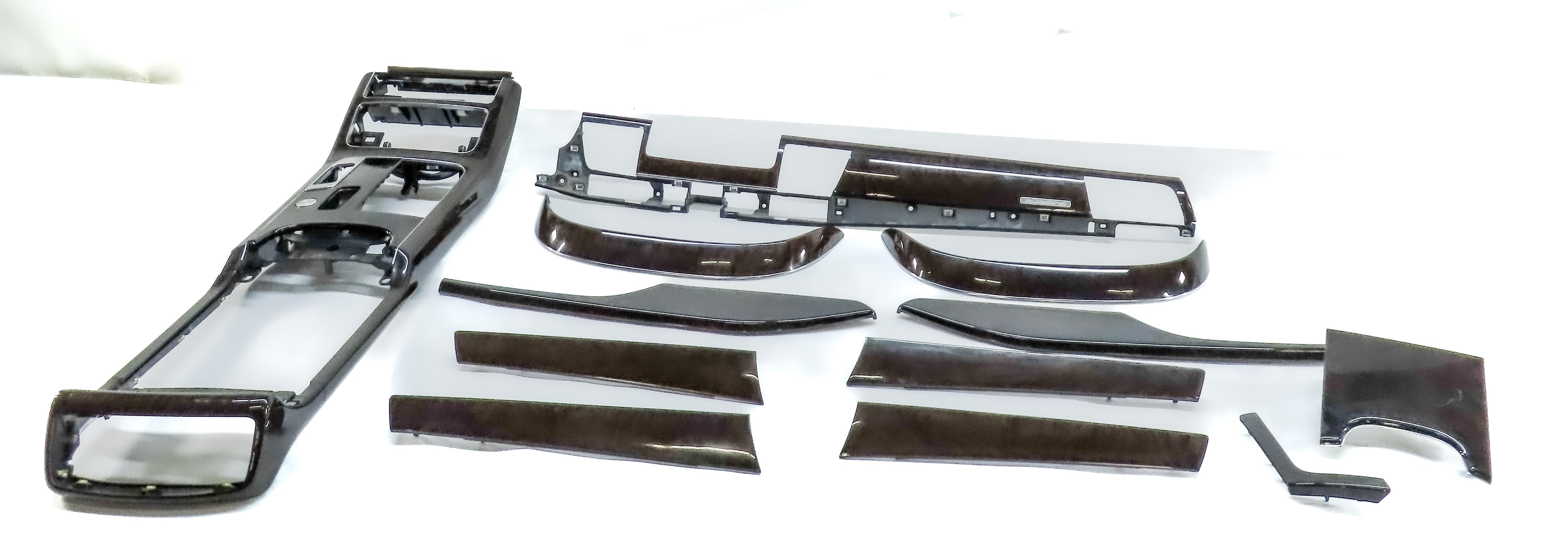 2014 AUDI A8 D4 FRONT REAR LEFT RIGHT DOOR DASH CONSOLE DECORATIVE WOOD TRIM SET — exact item pictured
