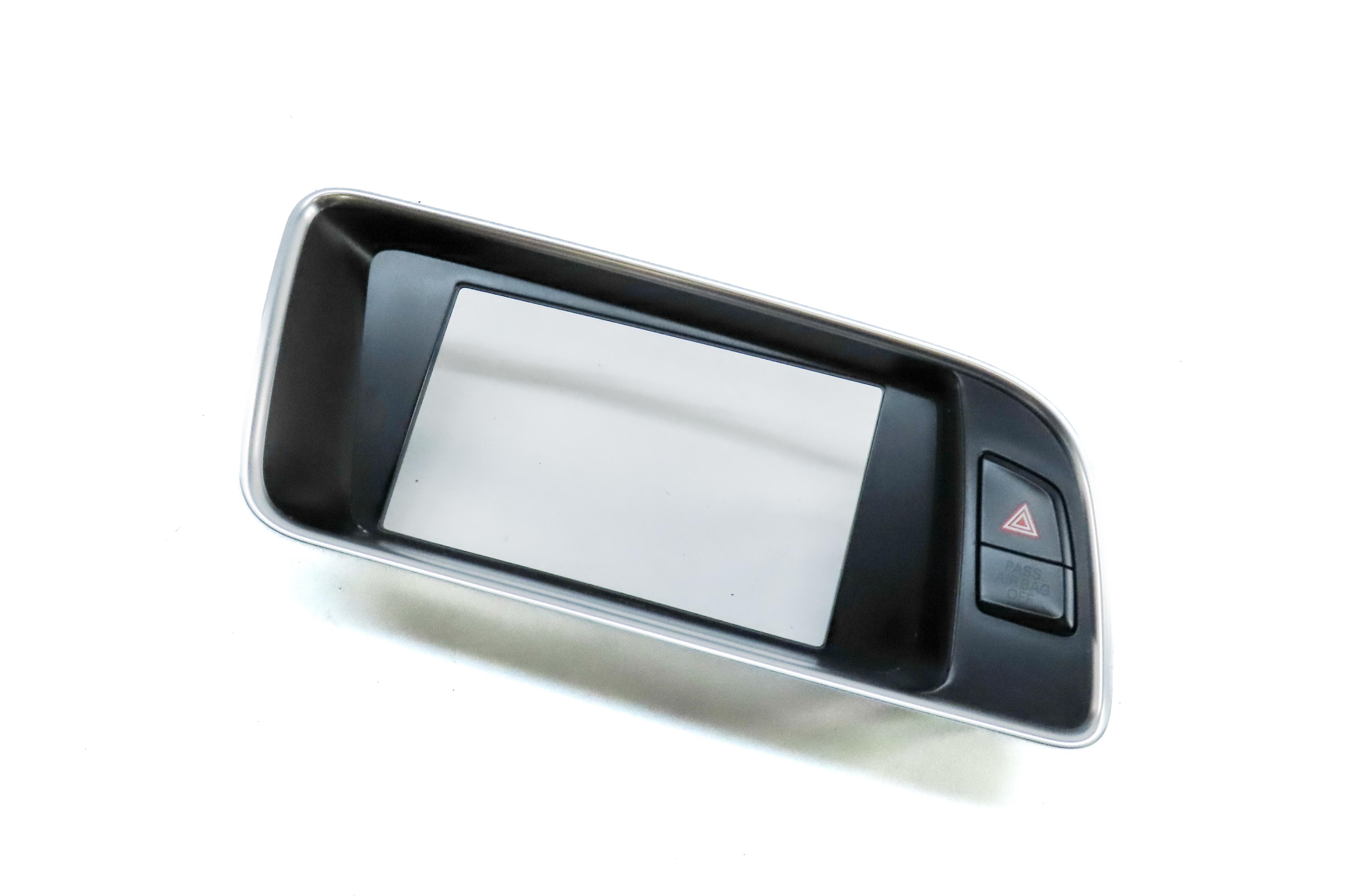 2014 AUDI Q5 (B8 8R) FRONT DASH NAVIGATION DISPLAY SCREEN TRIM PANEL w/ HAZARD — exact item pictured