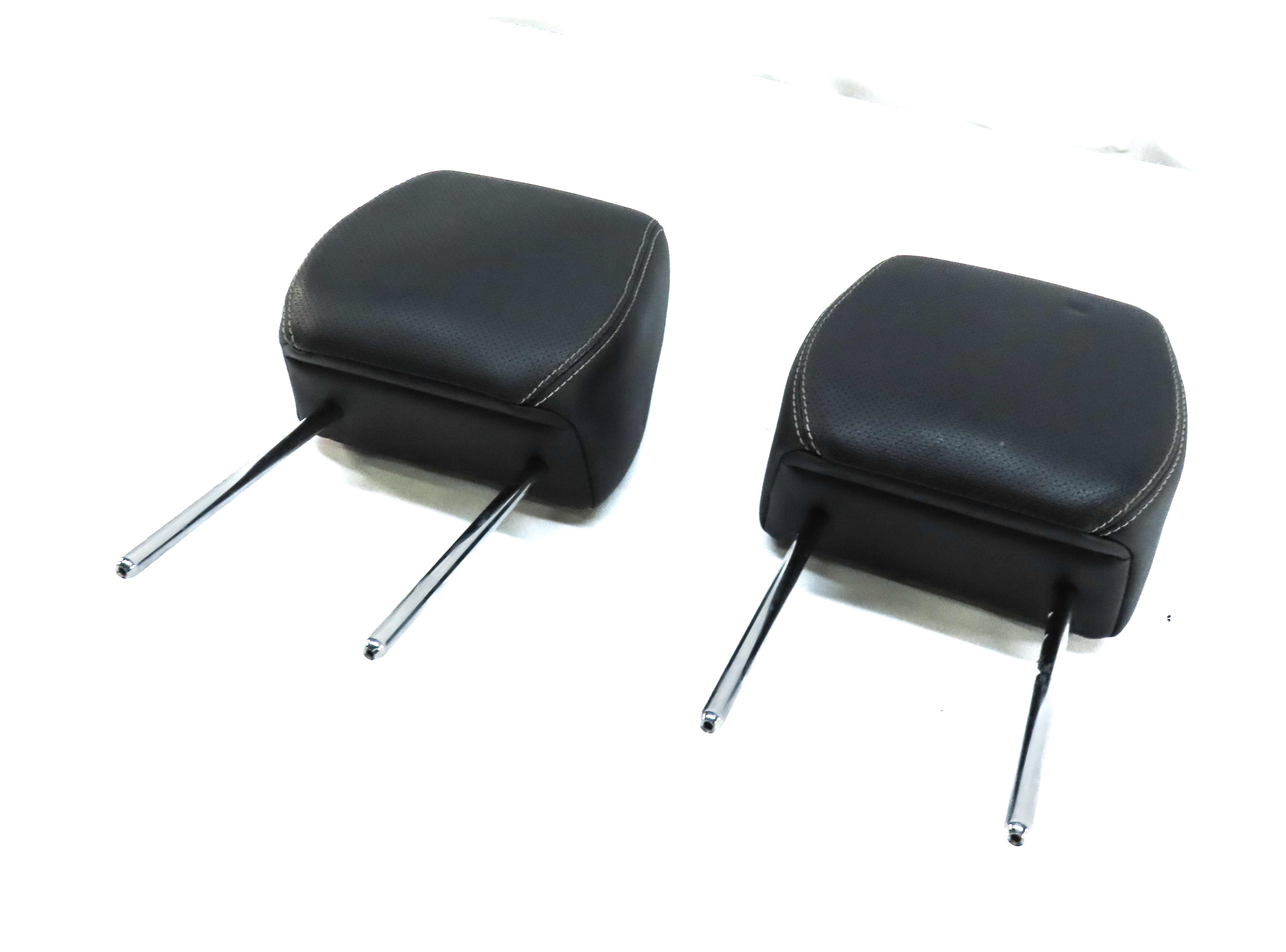 12-19 RANGE ROVER EVOQUE FRONT LEFT RIGHT HEADREST PERFORATED TAURUS EBONY BLACK — exact item pictured