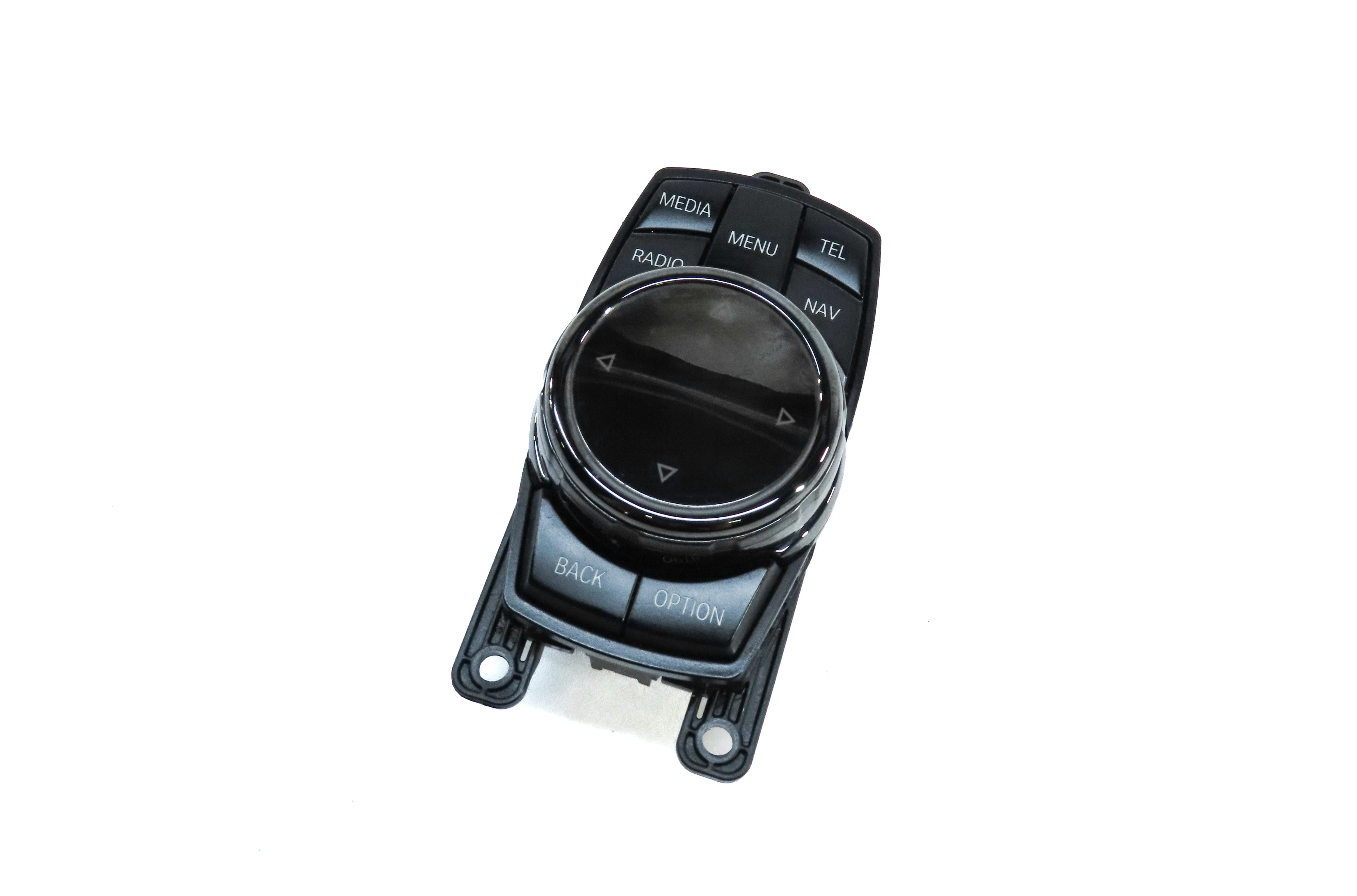 2015 BMW 750Li (F01) RADIO NAVIGATION iDRIVE MEDIA CONTROL KNOB (BLACK) (4 PIN) — exact item pictured