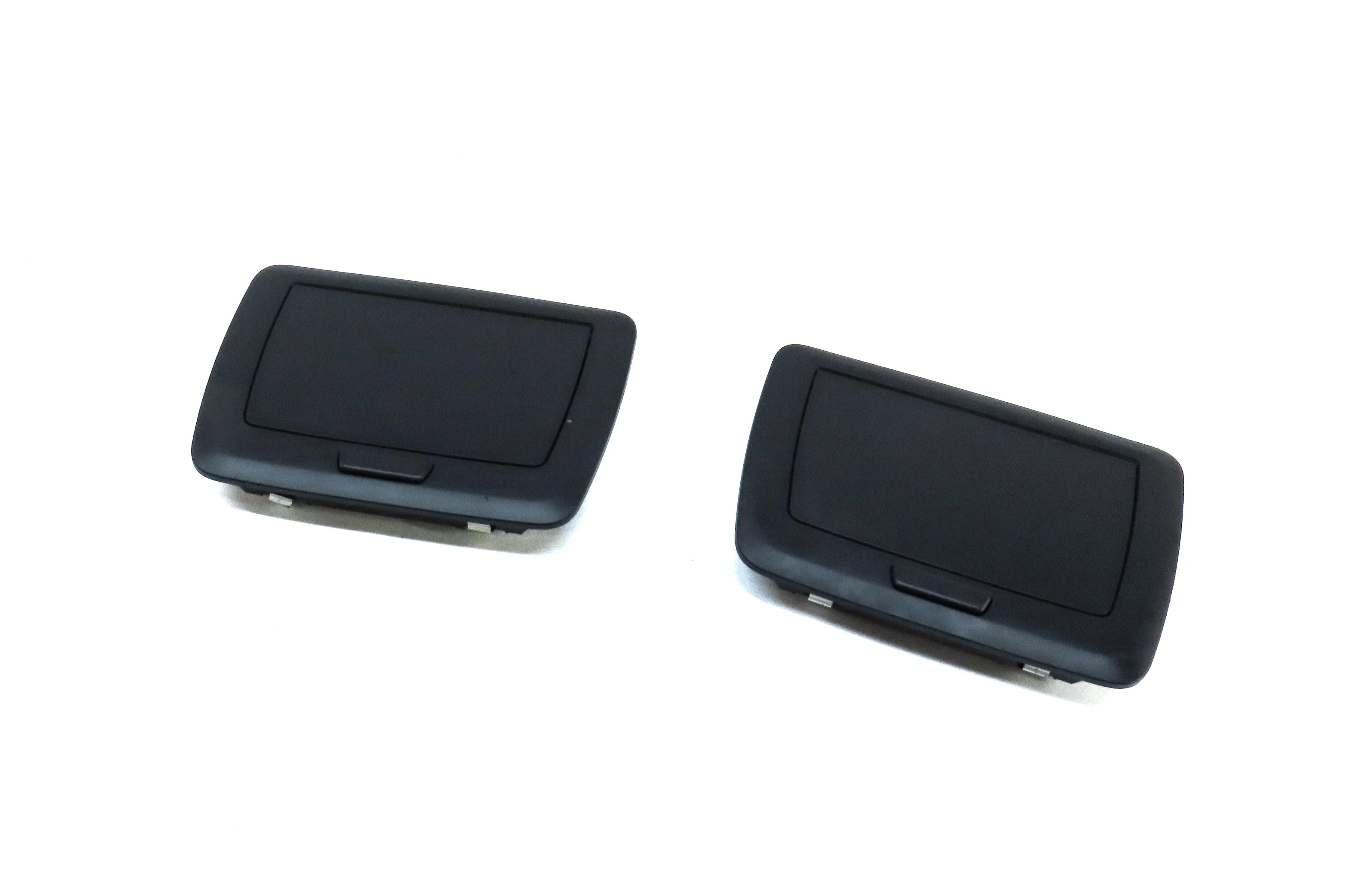 2015 BMW 750Li (F01) REAR LEFT & RIGHT VANITY MIRROR SET 2 (BLACK) 51447903799 — exact item pictured