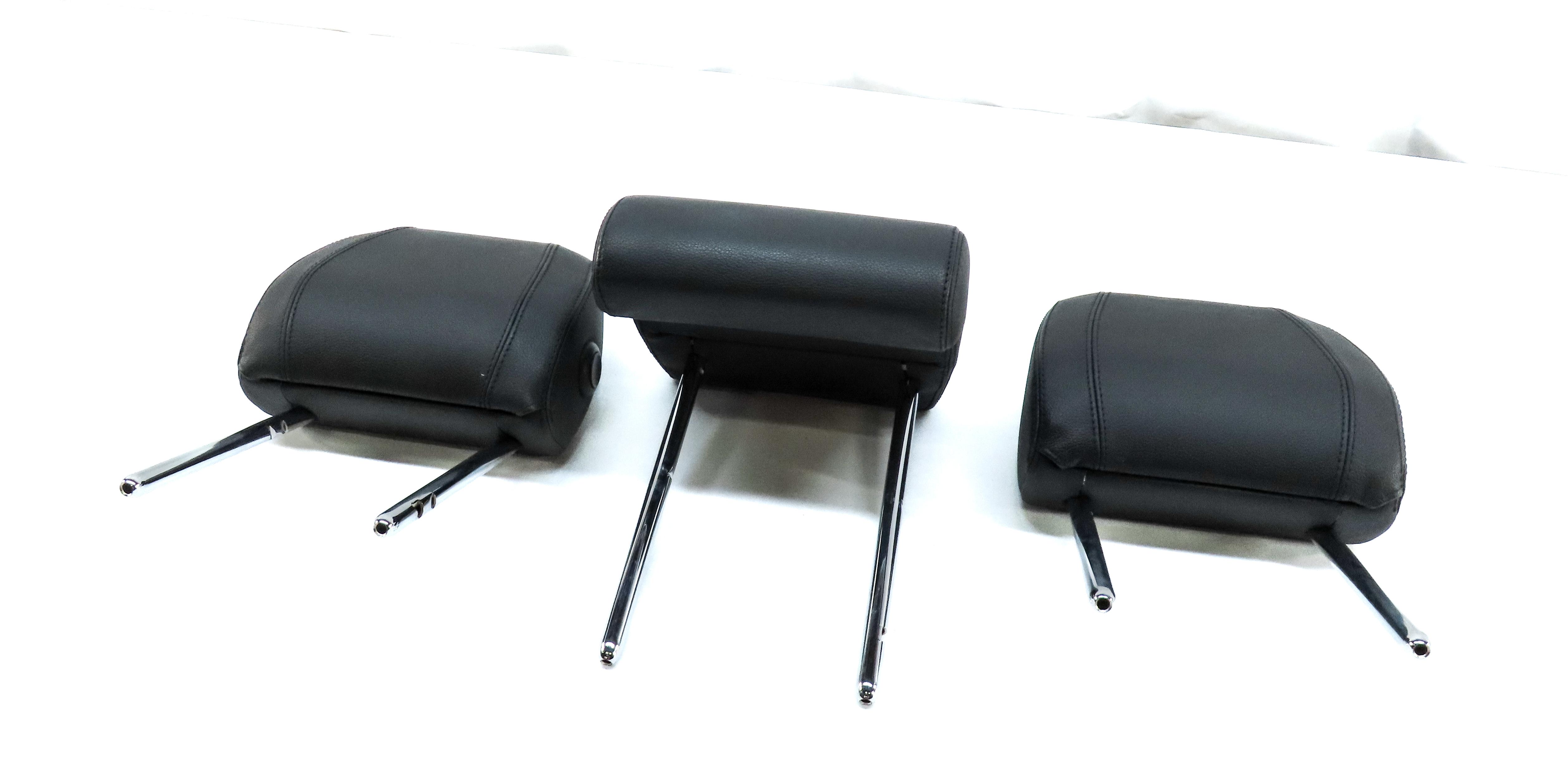 15-19 LAND ROVER DISCOVERY SPORT L550 REAR LEFT RIGHT CENTER HEADREST SET3 BLACK — exact item pictured